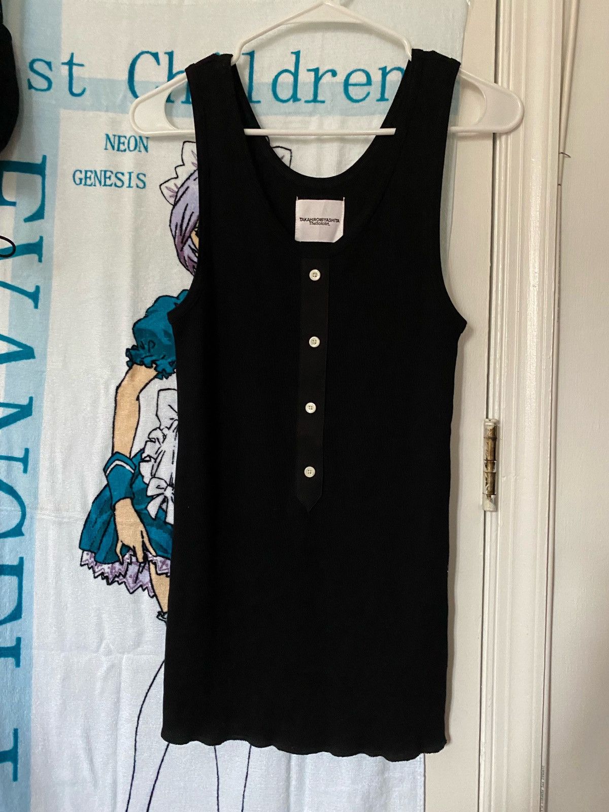 image of Takahiromiyashita The Soloist 20Ss Ribbed Knit Tank Top in Black, Men's (Size Medium)