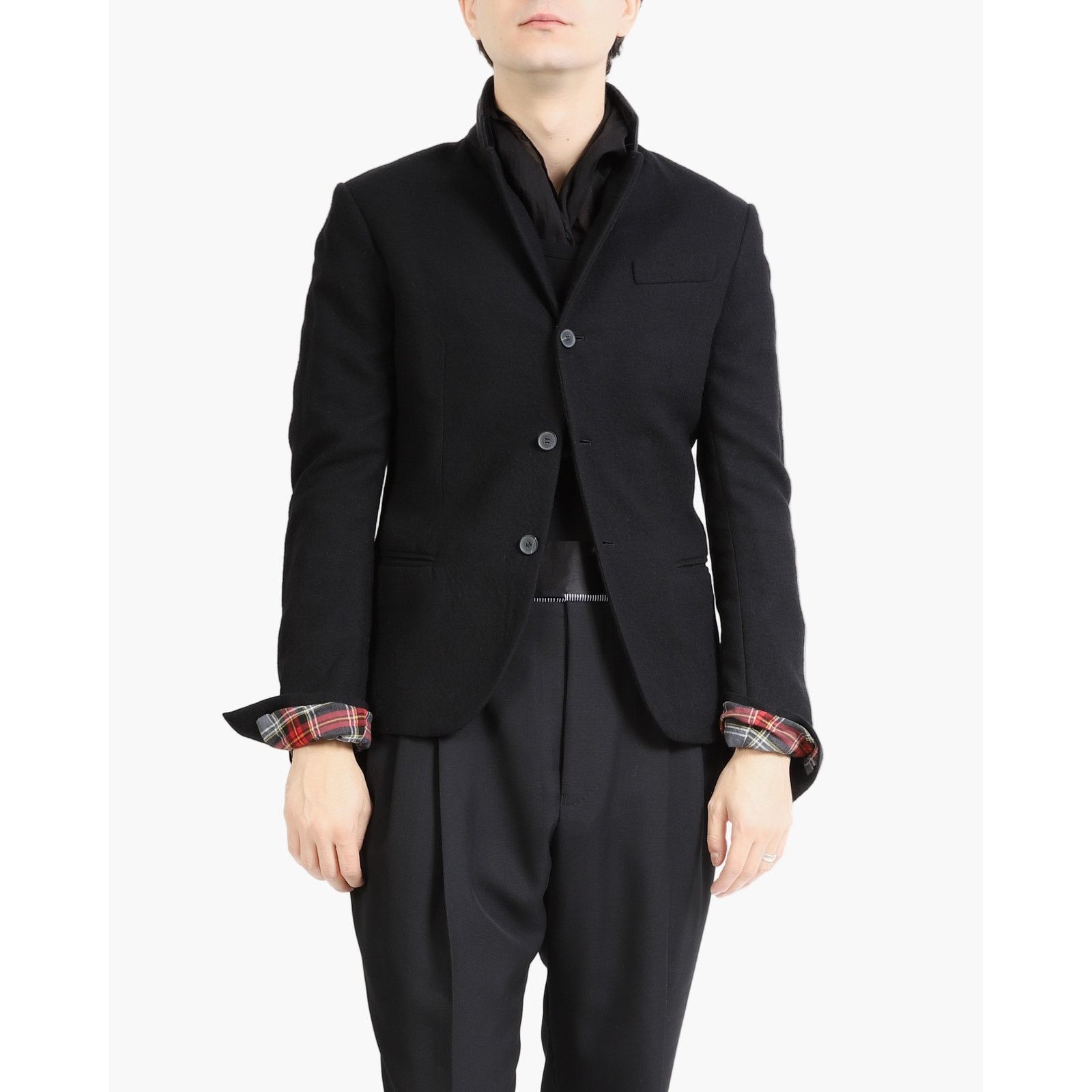 Haider Ackermann FW17 Velvet Collar Blazer in Black Wool Size 48R - 1 Thumbnail