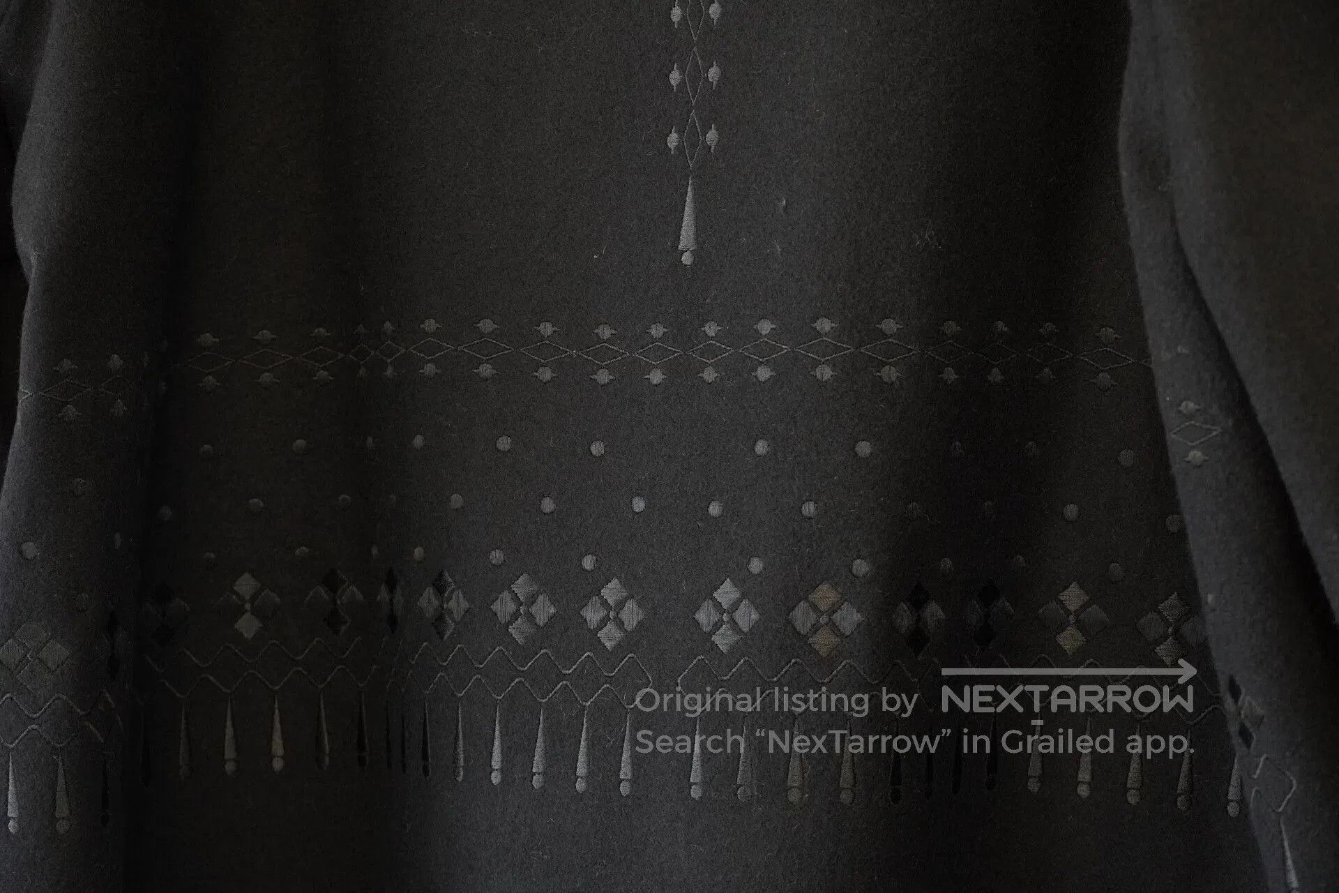 Yohji Yamamoto Yohji Yamamoto Black Embroidered Wool Jacket. Size US S / EU 44-46 / 1 - 6 Thumbnail