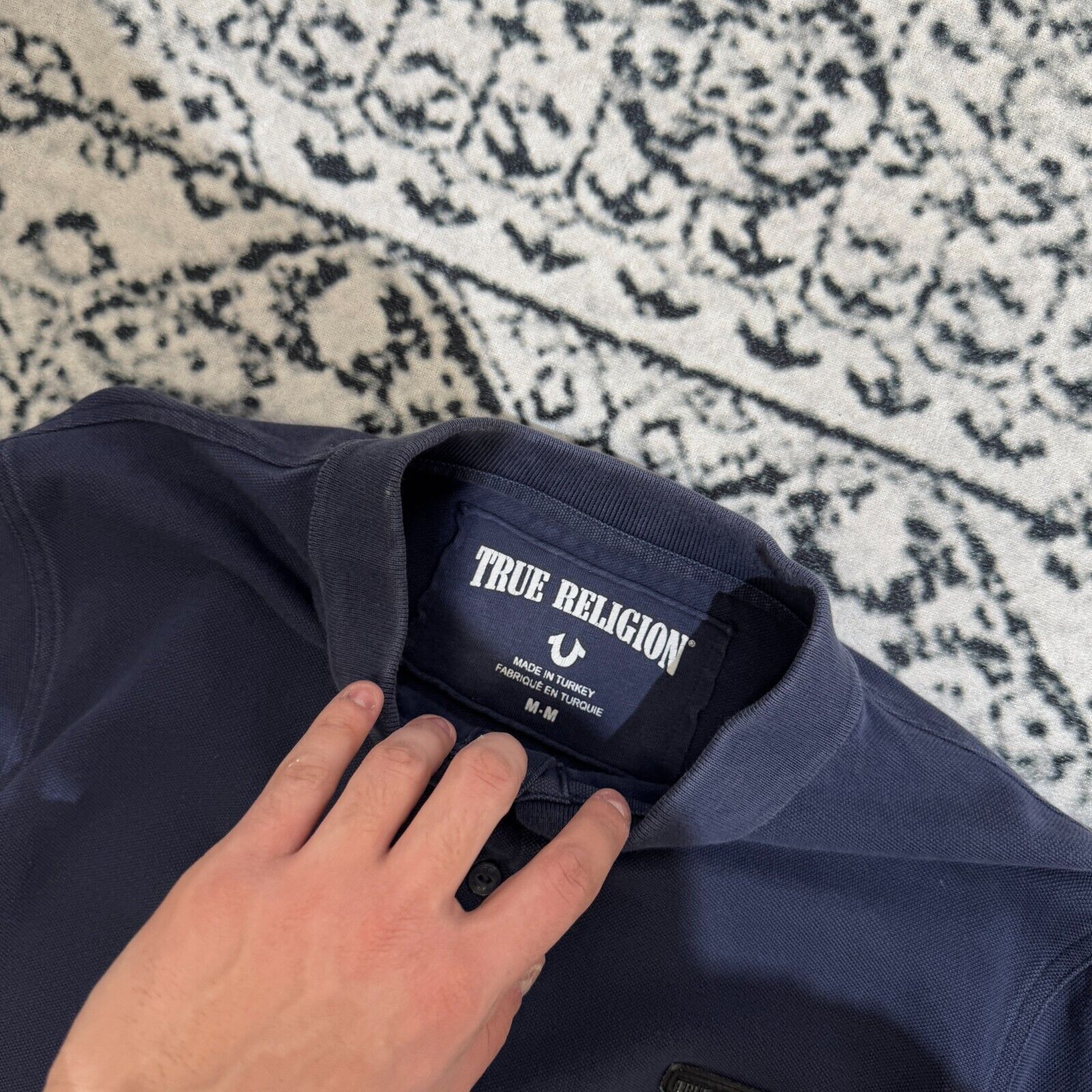 True Religion × Vintage Vintage True Religion Navy Cotton Polo Rugby Shirt Size L Size US L / EU 52-54 / 3 - 7 Thumbnail