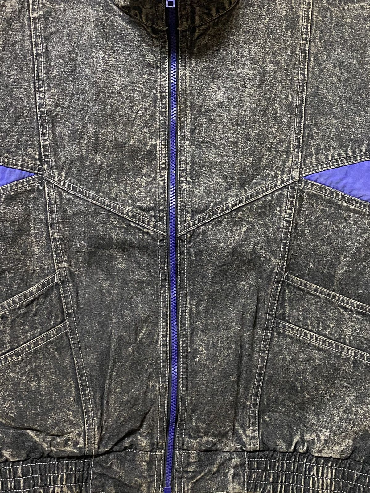 Levi's Vintage 70s Levis retro acid wash bomber jeans jacket Size US L / EU 52-54 / 3 - 5 Thumbnail