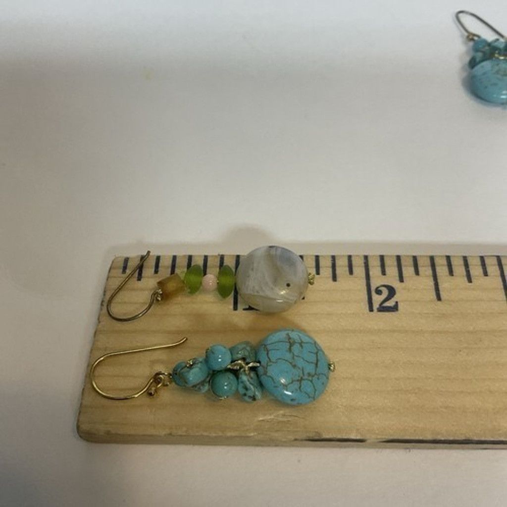 Other Pannee 2 Dangle Drop Bead/Beaded Green Turquoise Earrings Size ONE SIZE - 4 Thumbnail