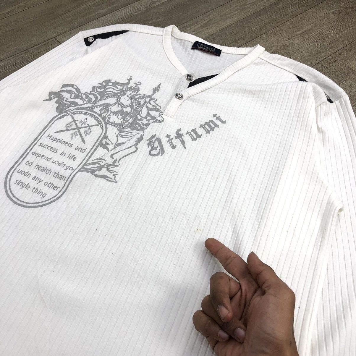 14th Addiction × Affliction × If Six Was Nine Y2K Hifumi Poem Gothic Grunge Skulls Punks Style Long Sleeve Size US L / EU 52-54 / 3 - 11 Thumbnail