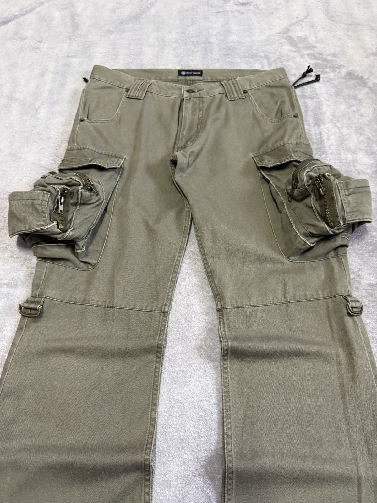 Le Grande Bleu (L.G.B.) 2000s Archive LGB Junya Kapital Style Flared Cargo Pants Size US 32 / EU 48 - 12 Thumbnail