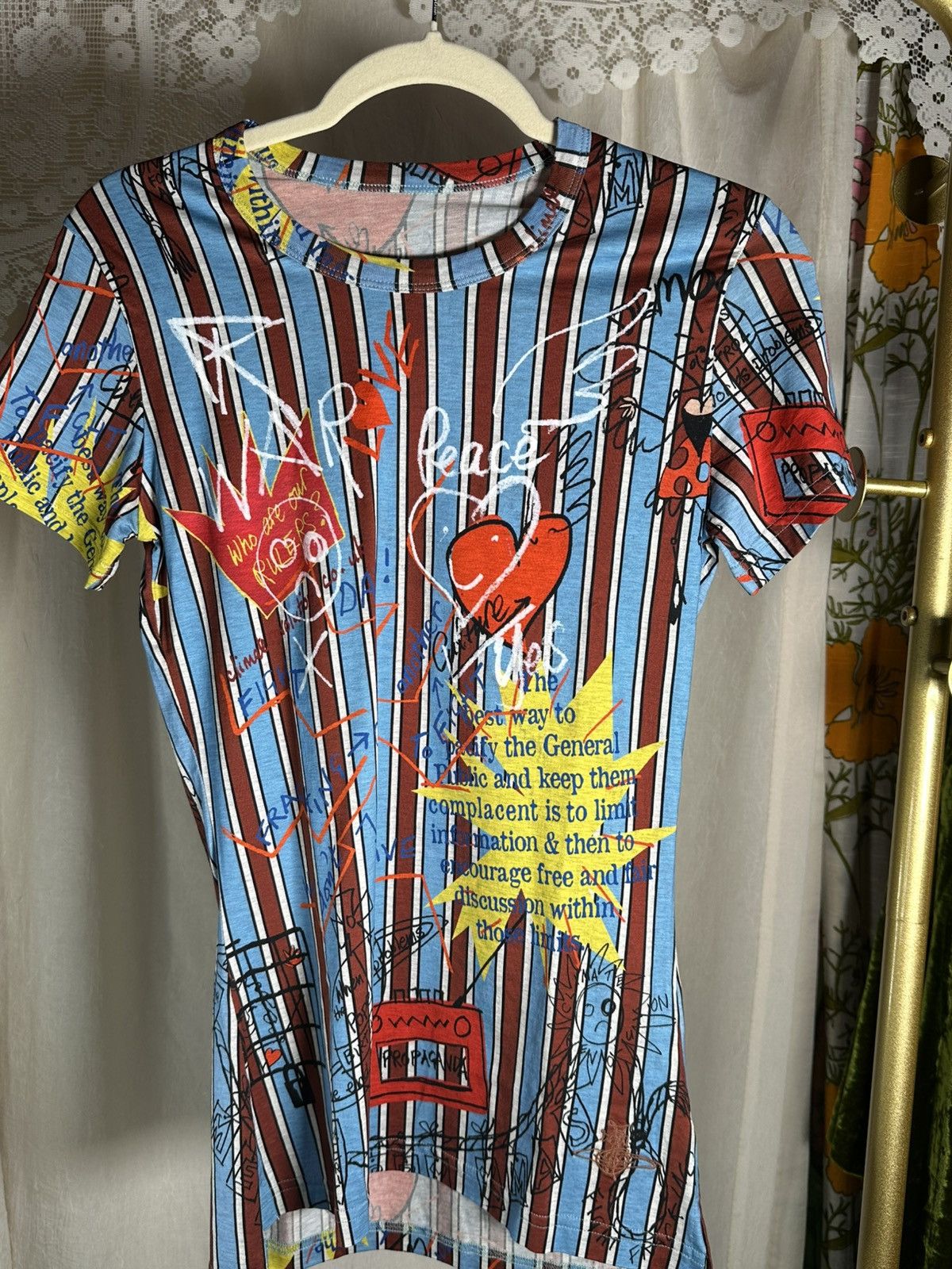 Vivienne Westwood Vivienne Westwood Gold Label Striped Anti Fracking T Shirt Size S / US 4 / IT 40 - 3 Thumbnail