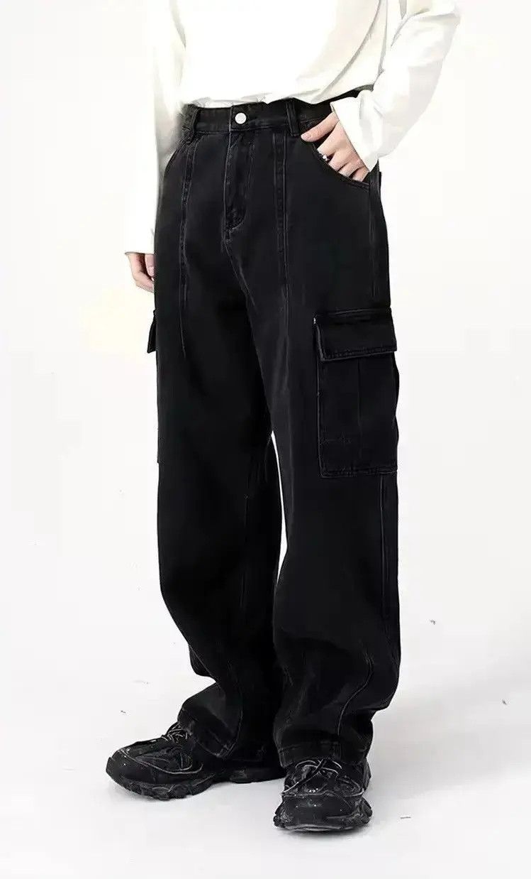 Japanese Brand Streetwear Washed Cargo Loose Jeans Y2k Size US 32 / EU 48 - 3 Thumbnail