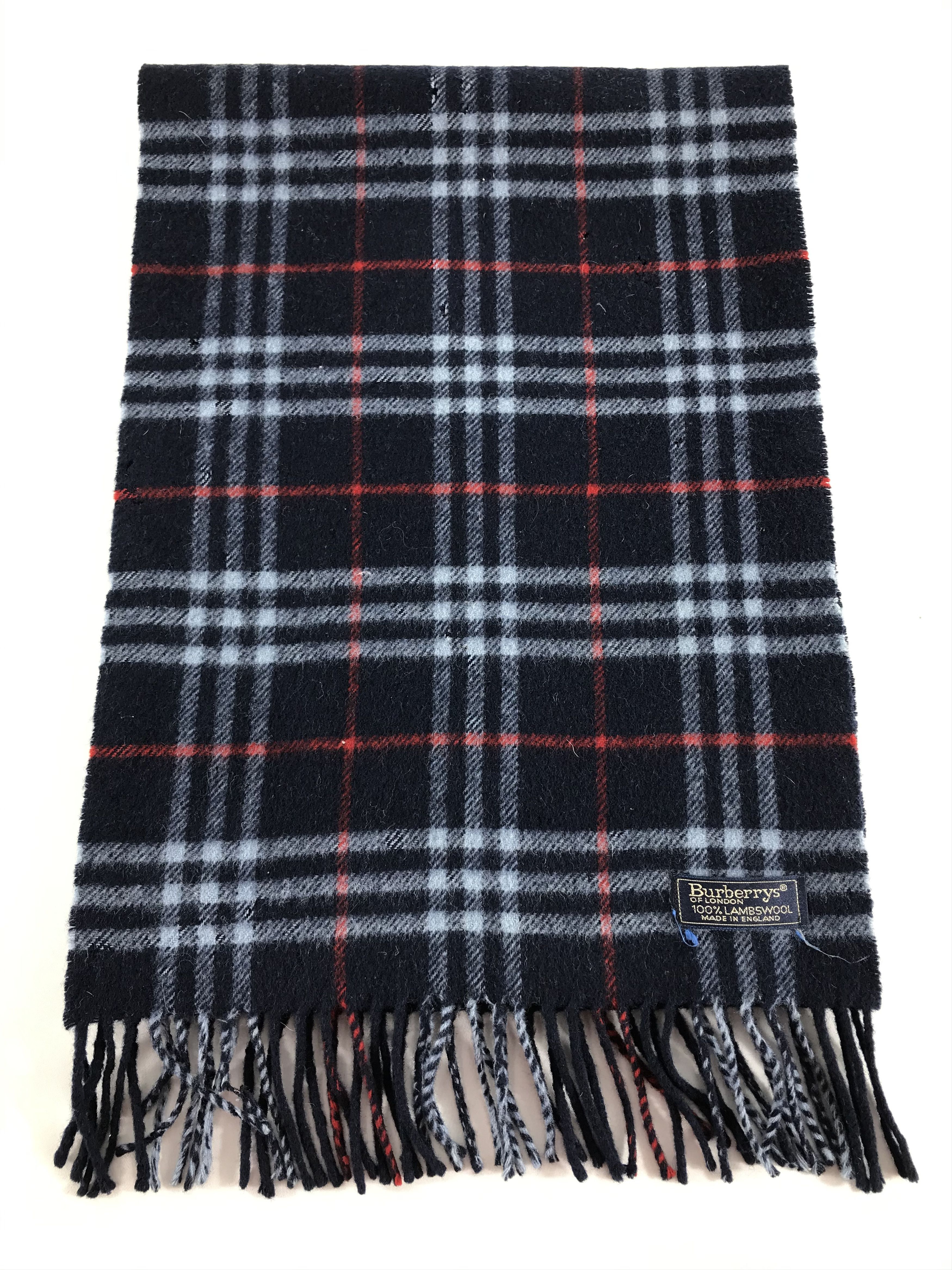 Burberry Burberry Blue Nova Check Wool Scarf Muffler V482 Size ONE SIZE - 2 Thumbnail