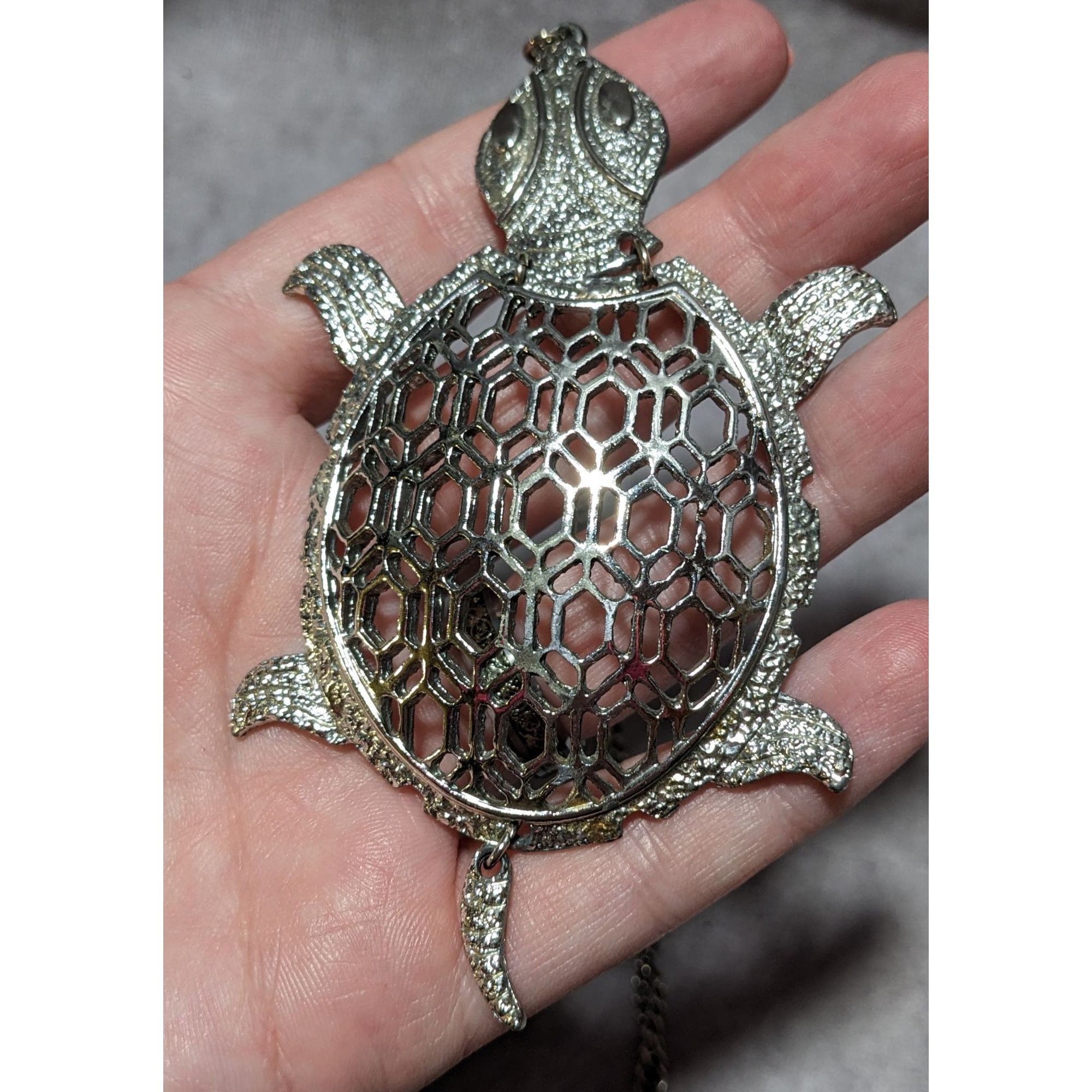 Other Vintage Articulated Turtle Necklace Size ONE SIZE - 12 Thumbnail