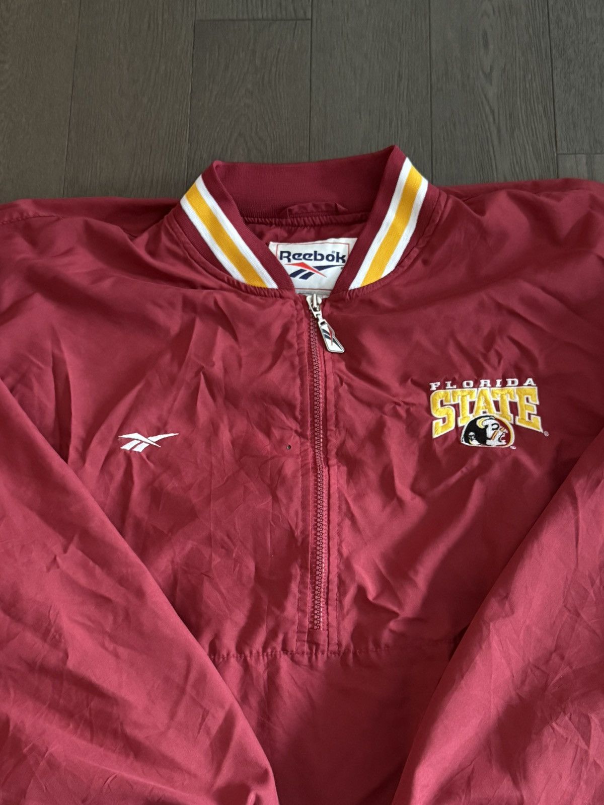 NCAA Vintage Florida State Reebok Bomber Size US M / EU 48-50 / 2 - 2 Thumbnail