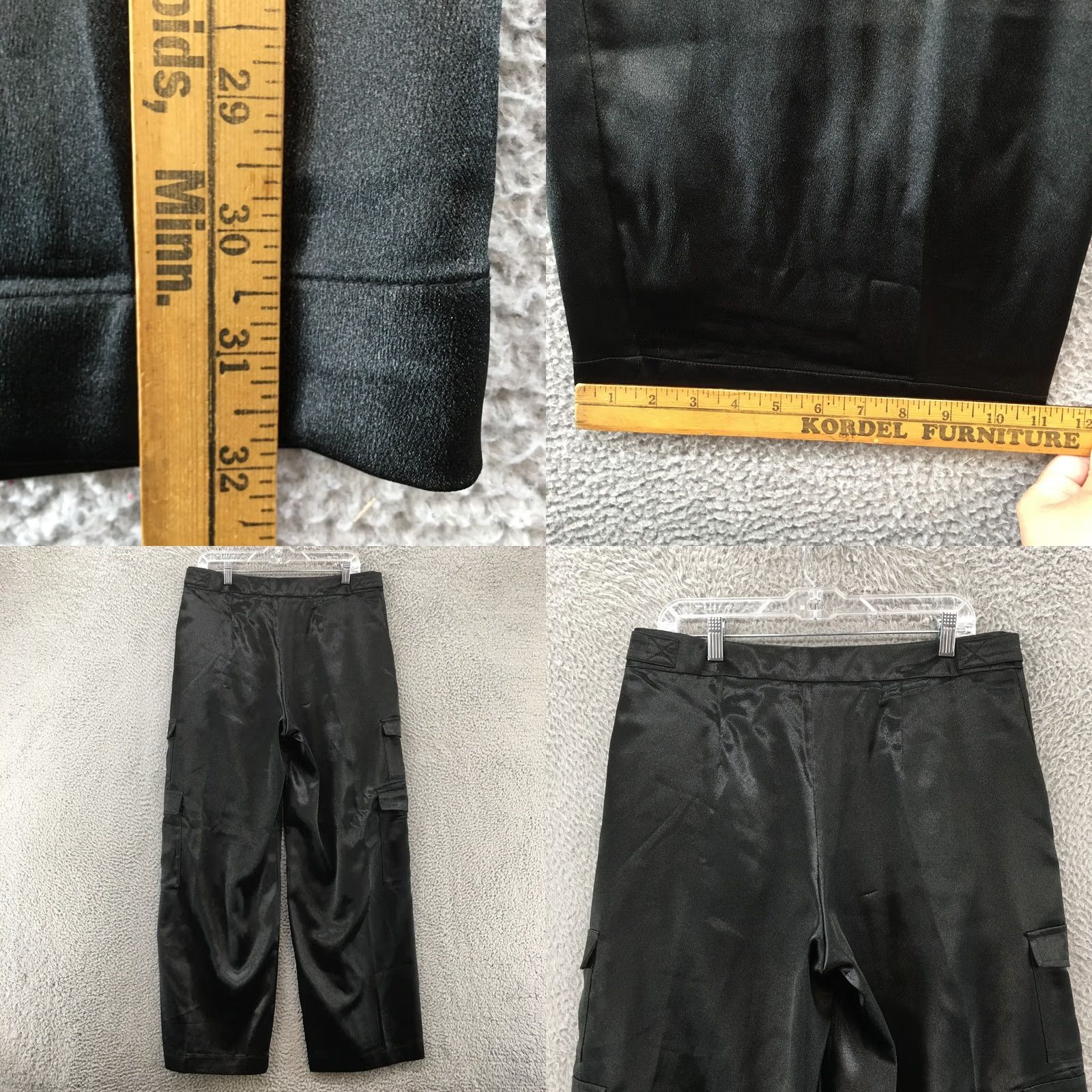 Vintage A New Day Cargo Pants Womens 12 Black High Rise Zip Fly NEW Pants Women 12 Wide Leg? Size 34" / US 12 / IT 48 - 8 Thumbnail
