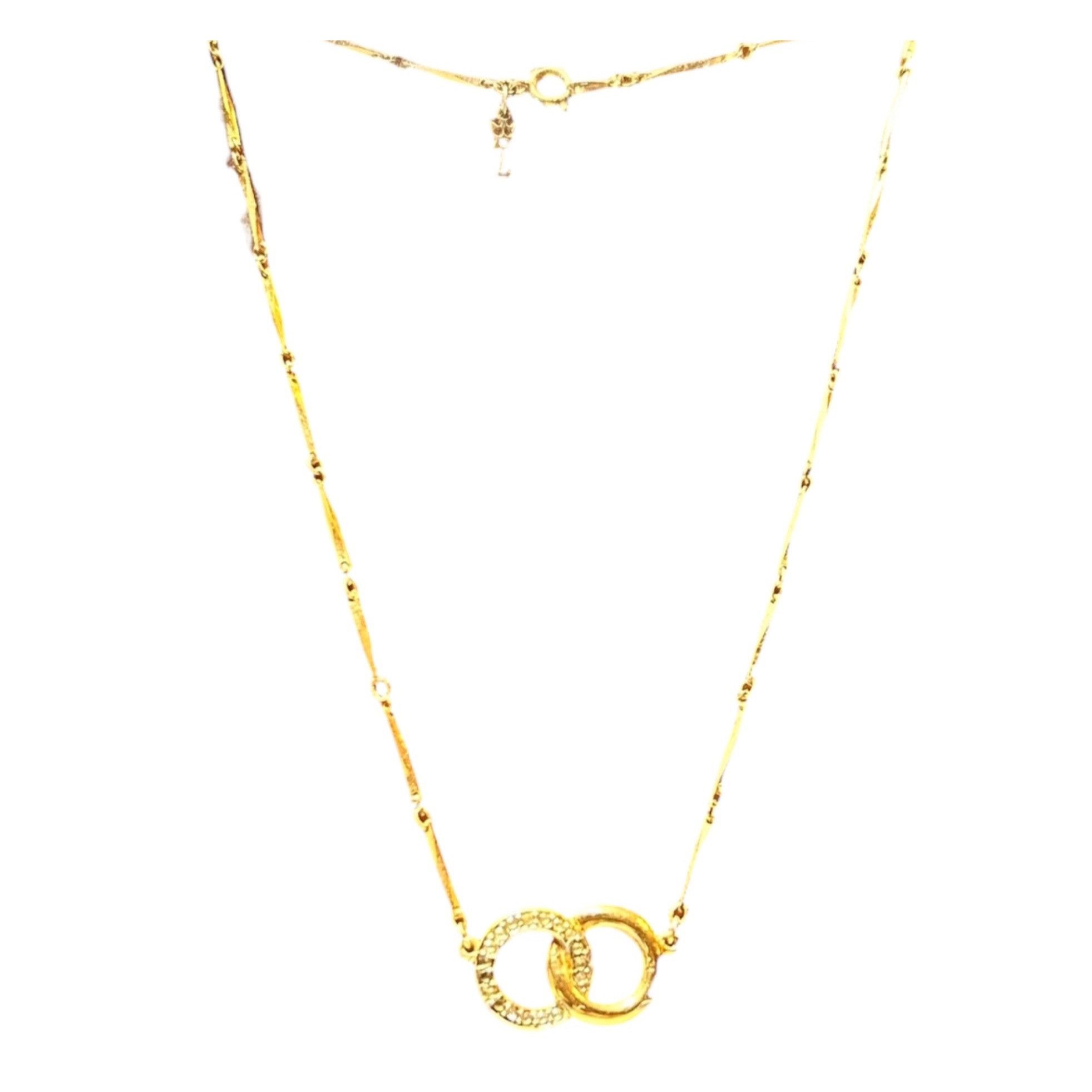 Vintage Vintage Trifari Gold Tone Infinity Interlocking Circles Rhin Size ONE SIZE - 2 Thumbnail