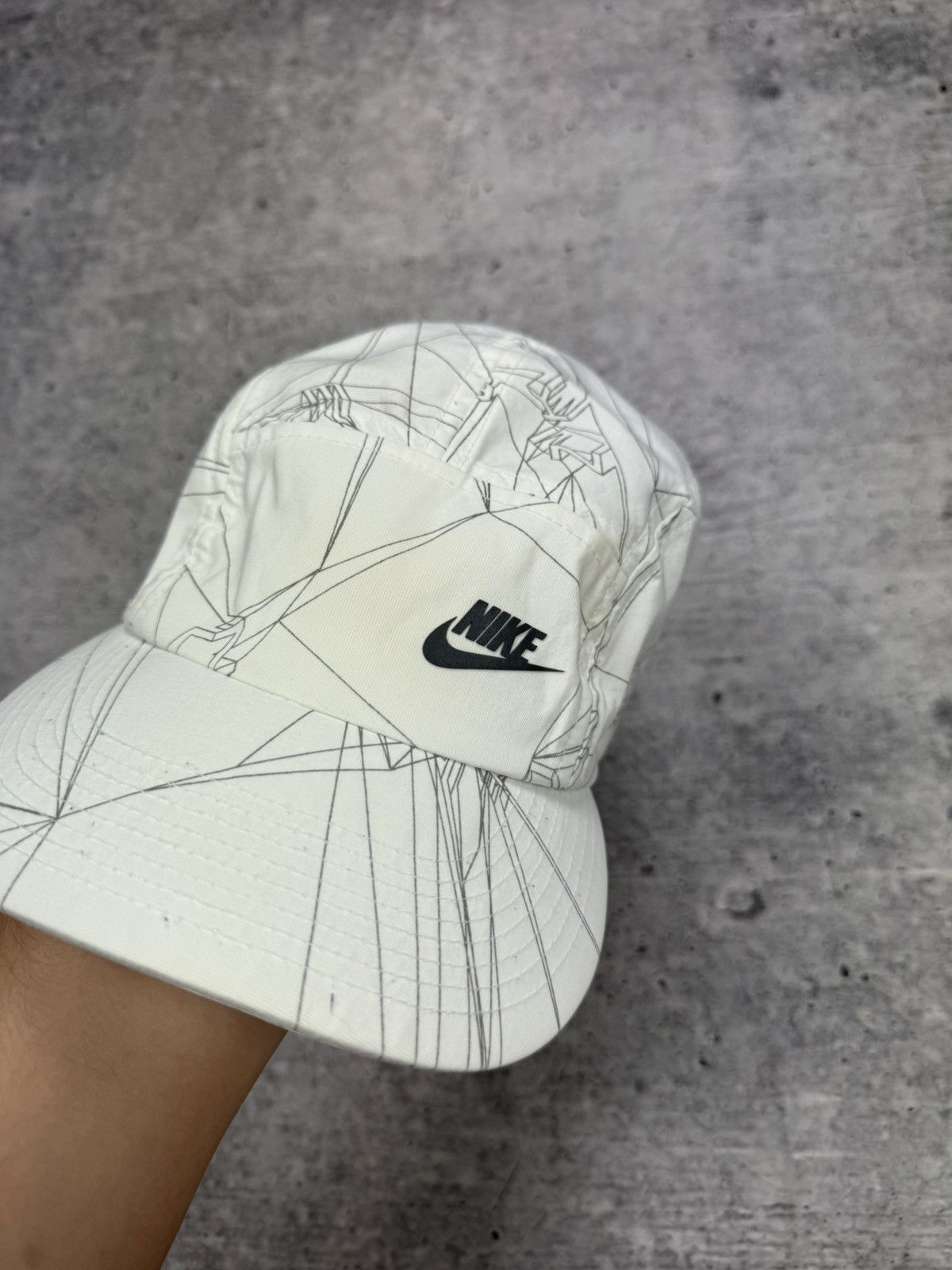 Nike × Vintage Vintage 90’s Y2K Style Nike Swoosh Logo Cap Hat S-M Size ONE SIZE - 12 Thumbnail