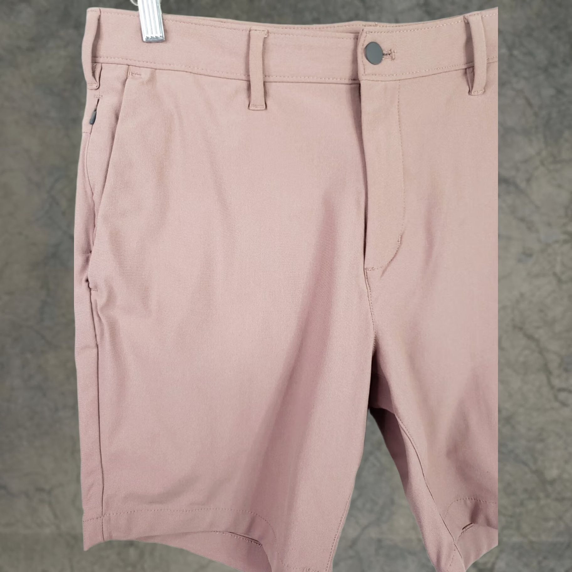 Lands' End Lands End Shorts Men's 35x9 Traditional Pink Stretch Flat Front 5 Pocket Size US 35 - 1 Thumbnail