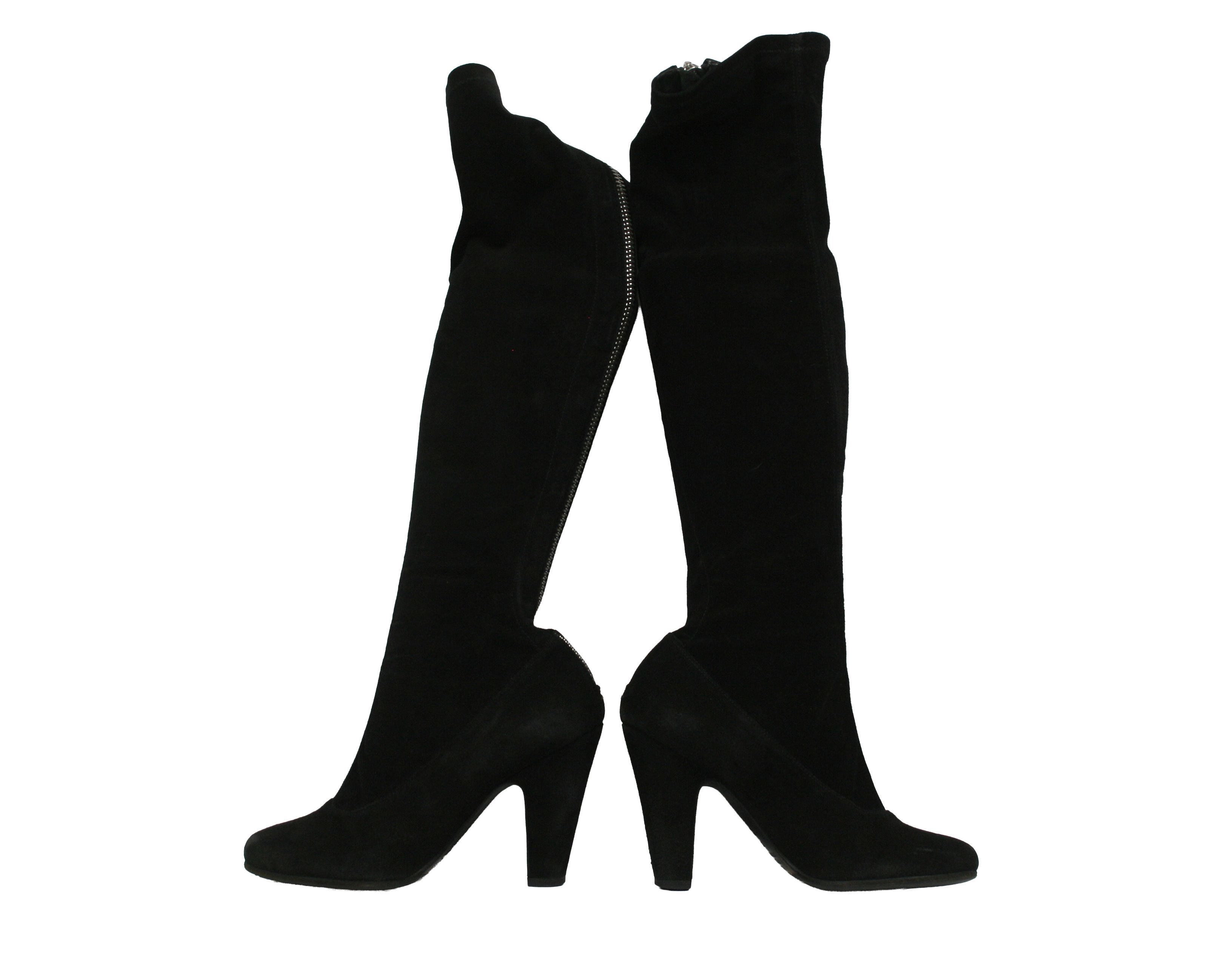 Maison Margiela S/S2002 Suede Knee High Anatomic Boots Archive Size US 7.5 / IT 37.5 - 9 Thumbnail