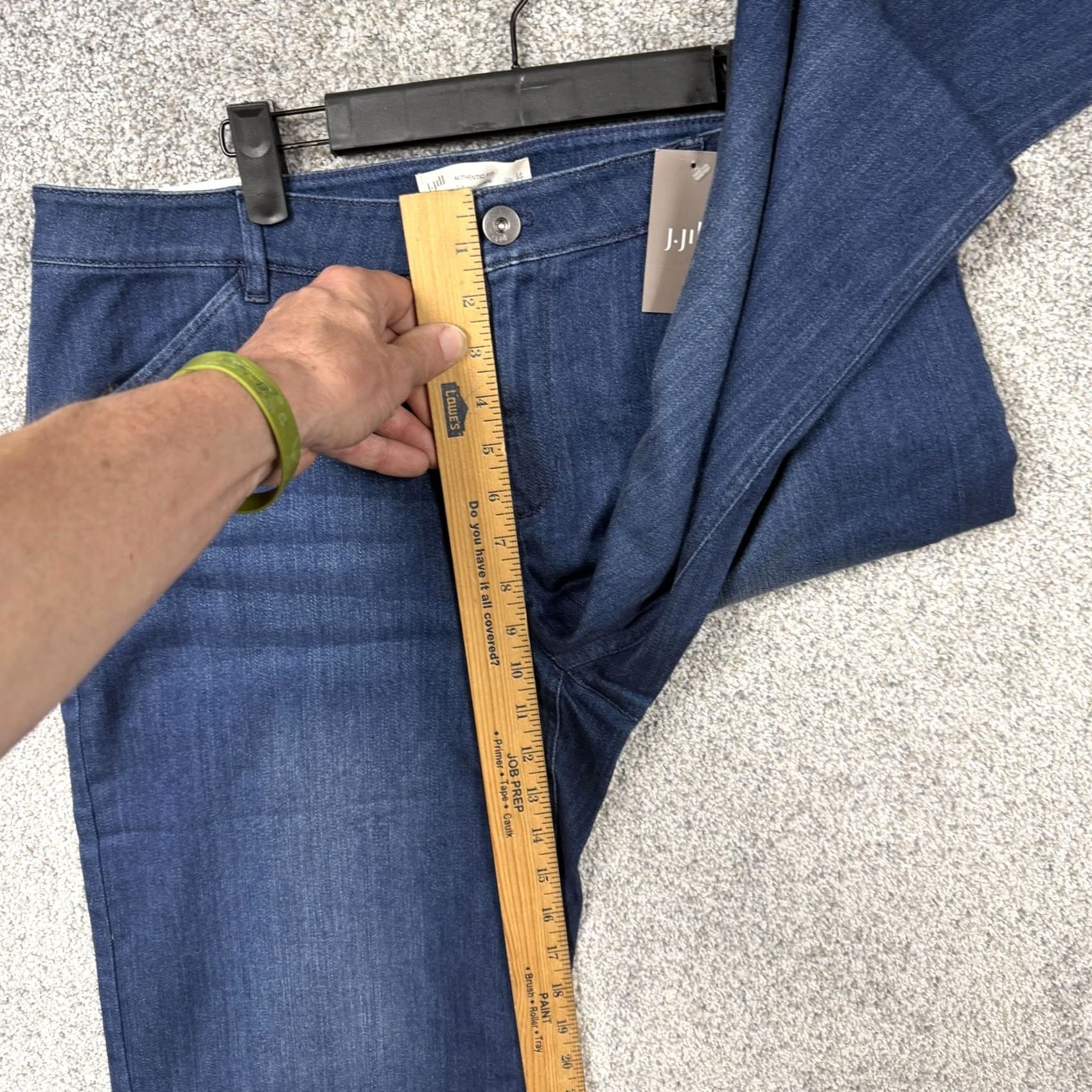 J. Jill J Jill Jeans Womens 14P Crop Denim Stretch Blue Full Leg Inseam 22in 35in Waist Petites mid rise Size 36" / US 14 / IT 50 - 7 Thumbnail