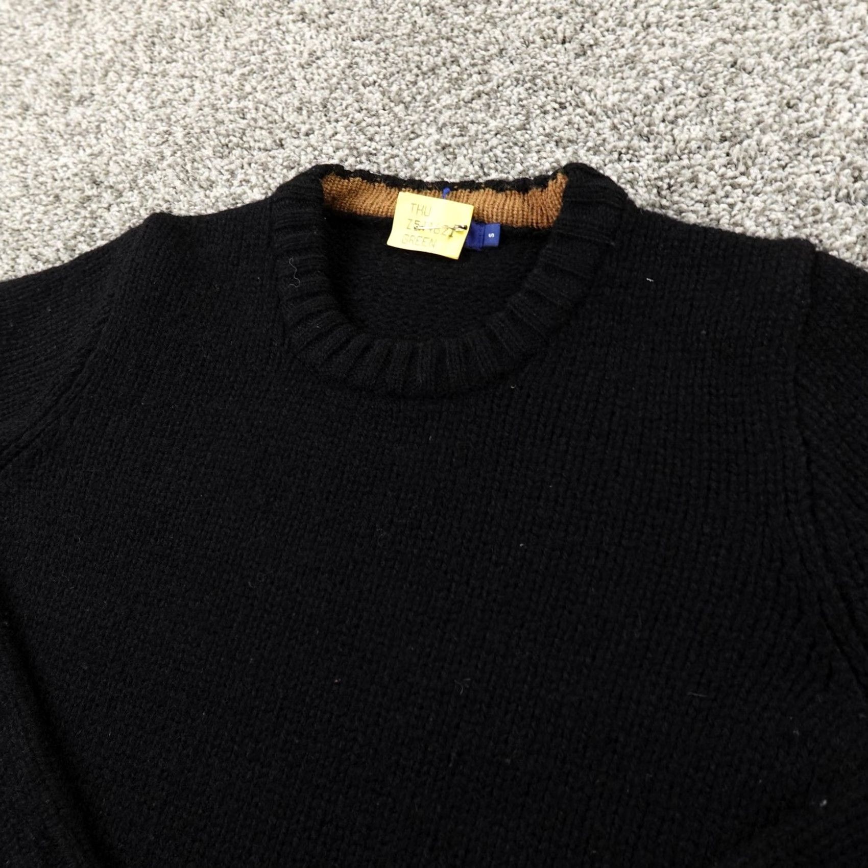 J.Crew VINTAGE J.CREW Sweater Womens S Black Brown Wool Knit Pullover Crew Neck Striped Knit 100% Wool Womens Suited for Fall and Winter Preppy Cozy Men? No Size S / US 4 / IT 40 - 2 Thumbnail