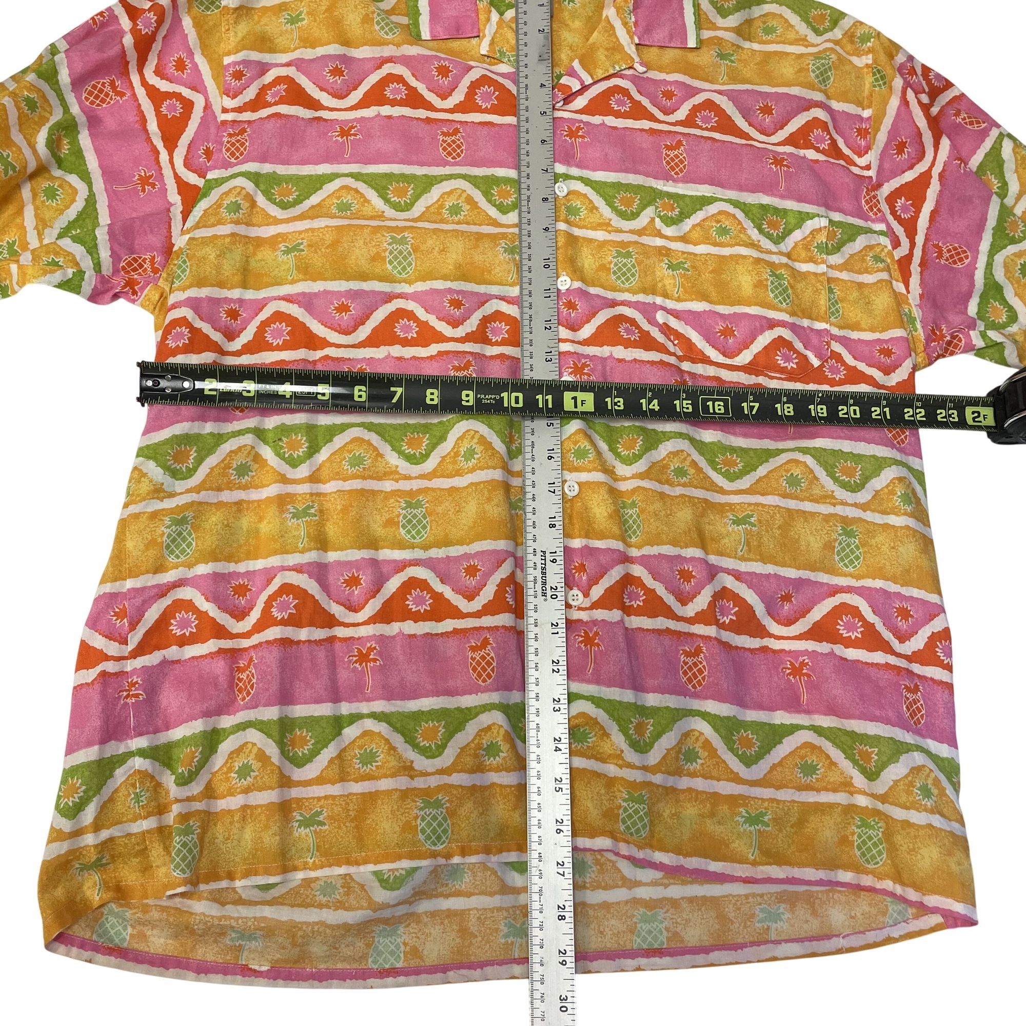 Other Vtg HEET NEON Pink Orange PINEAPPLES Loop Collar Shirt Size US L / EU 52-54 / 3 - 5 Thumbnail