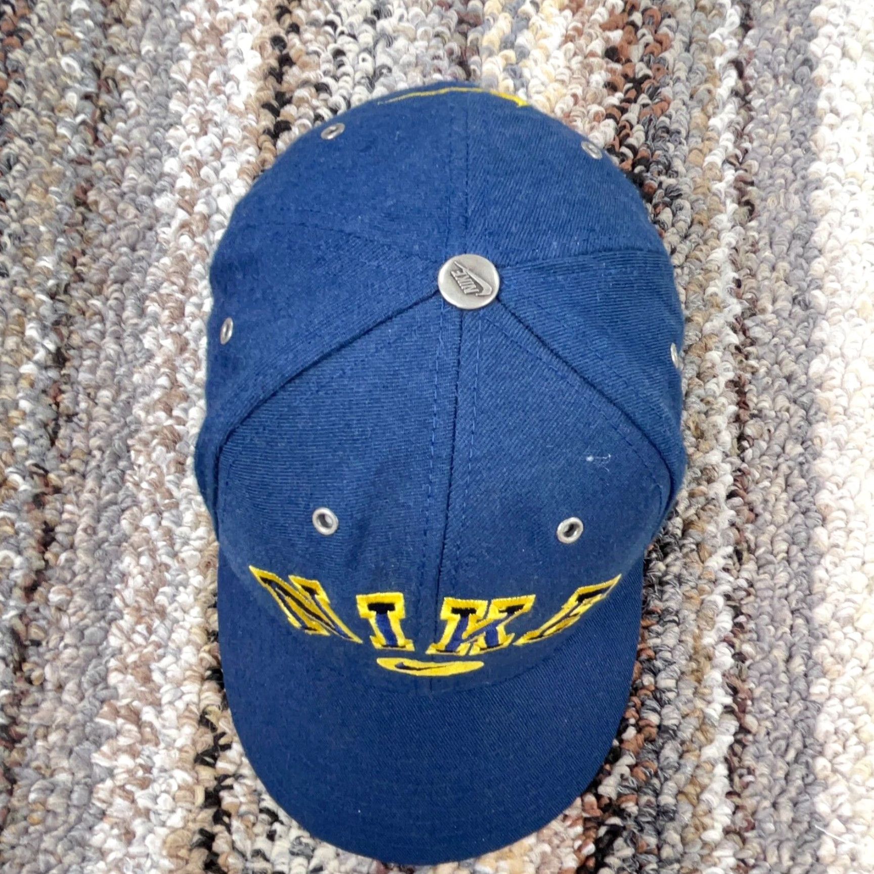 Nike VINTAGE Nike Baseball Cap Hat Snapback Men Adjustable Blue 90s Sports Logo Outdoor Size ONE SIZE - 3 Thumbnail