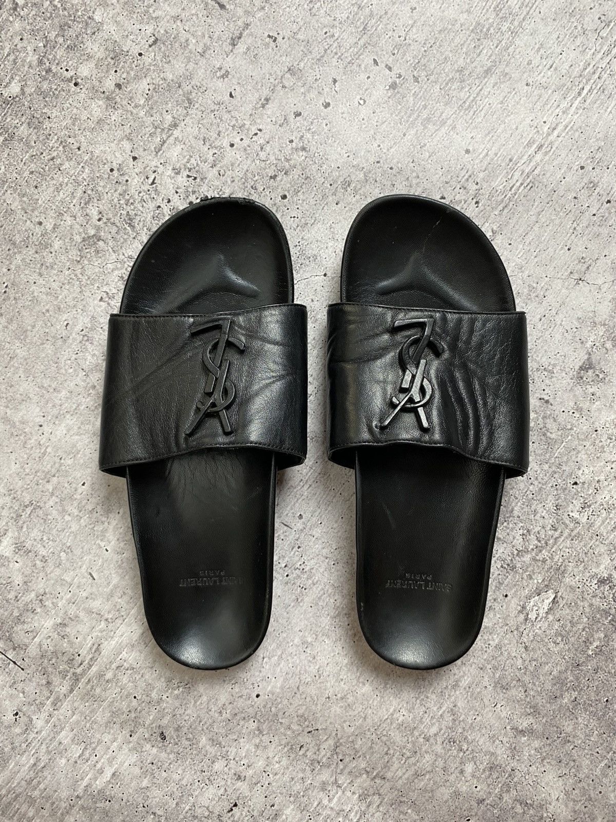 Saint Laurent Paris Saint Laurent Paris Leather Sandals Size US 7.5 / IT 37.5 - 4 Thumbnail