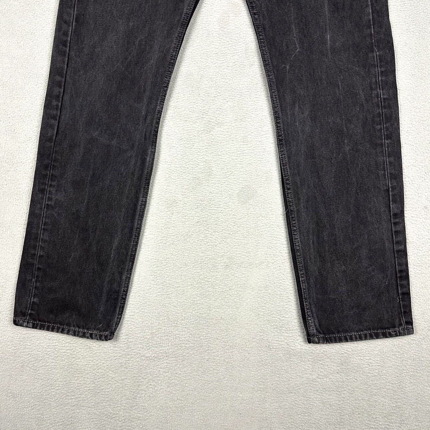 Levi's Levis 505 Regular Straight Jeans Mens 33x34 (Fits 31x31.5) Black Denim EUC Size US 33 - 5 Thumbnail