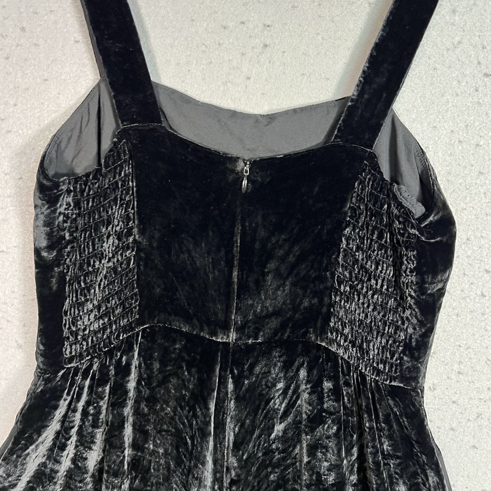 Madewell VINTAGE Madewell Womens Jumpsuit Sleeveless Wide Leg Velvet Size 6 Black Holiday Party Dress Size 28" / US 6 / IT 42 - 7 Thumbnail