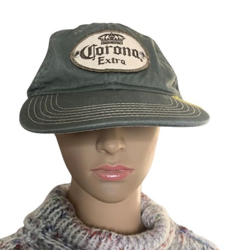 Other Corona Extra Army Green Cap Adjustable Vented Hat Relax Size ONE SIZE - 9 Thumbnail