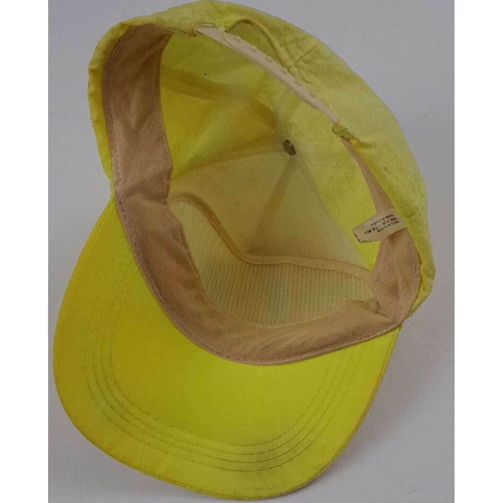 Vintage VINTAGE HaT Snapback Hat Adjustable size Sports Yellow Mens Lightweight Size ONE SIZE - 3 Thumbnail