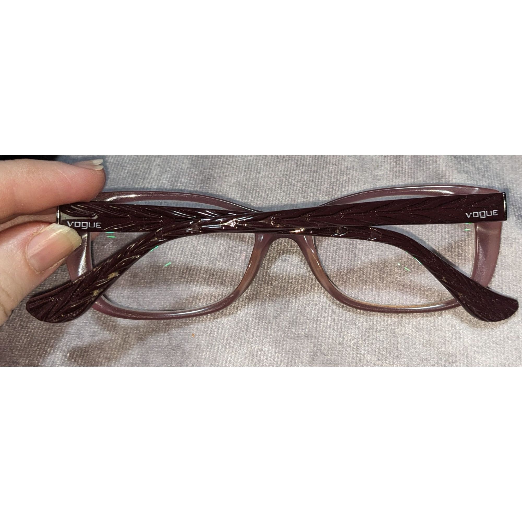 Vogue Vogue Eyewear Mauve Purple Rectangular Frames With Case & Cl Size ONE SIZE - 3 Thumbnail