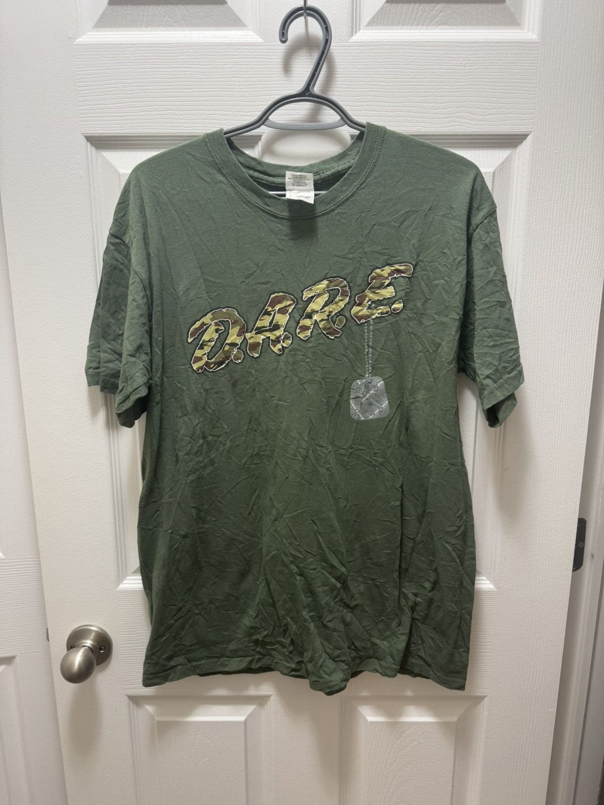 D.A.R.E DARE Anti Drug RealTree Military Dog Tag Gildan Vintage Size US L / EU 52-54 / 3 - 1 Thumbnail
