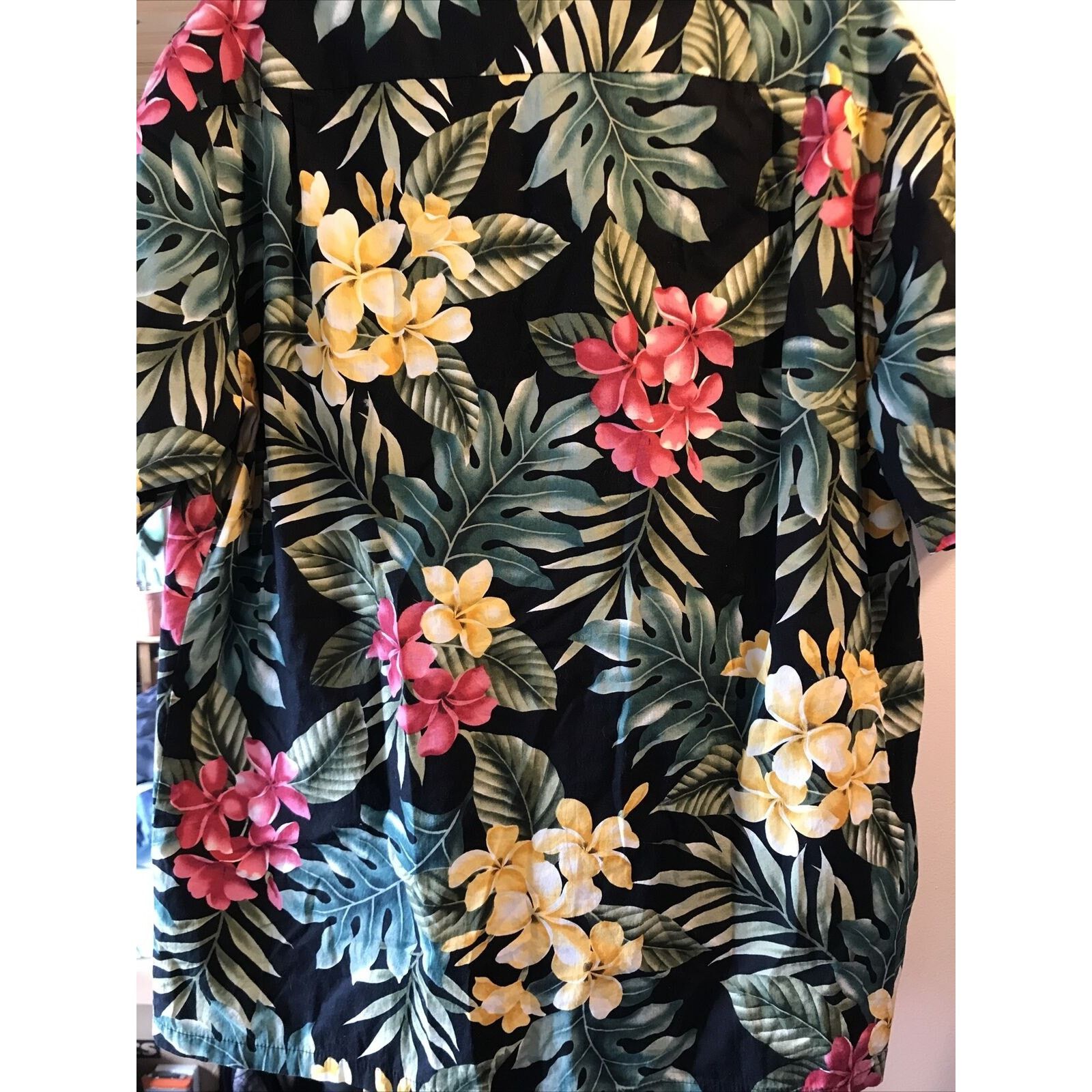 Other Malihini VTG Men L Black Floral Button Cotton Hawaiian Shirt Size US L / EU 52-54 / 3 - 12 Thumbnail