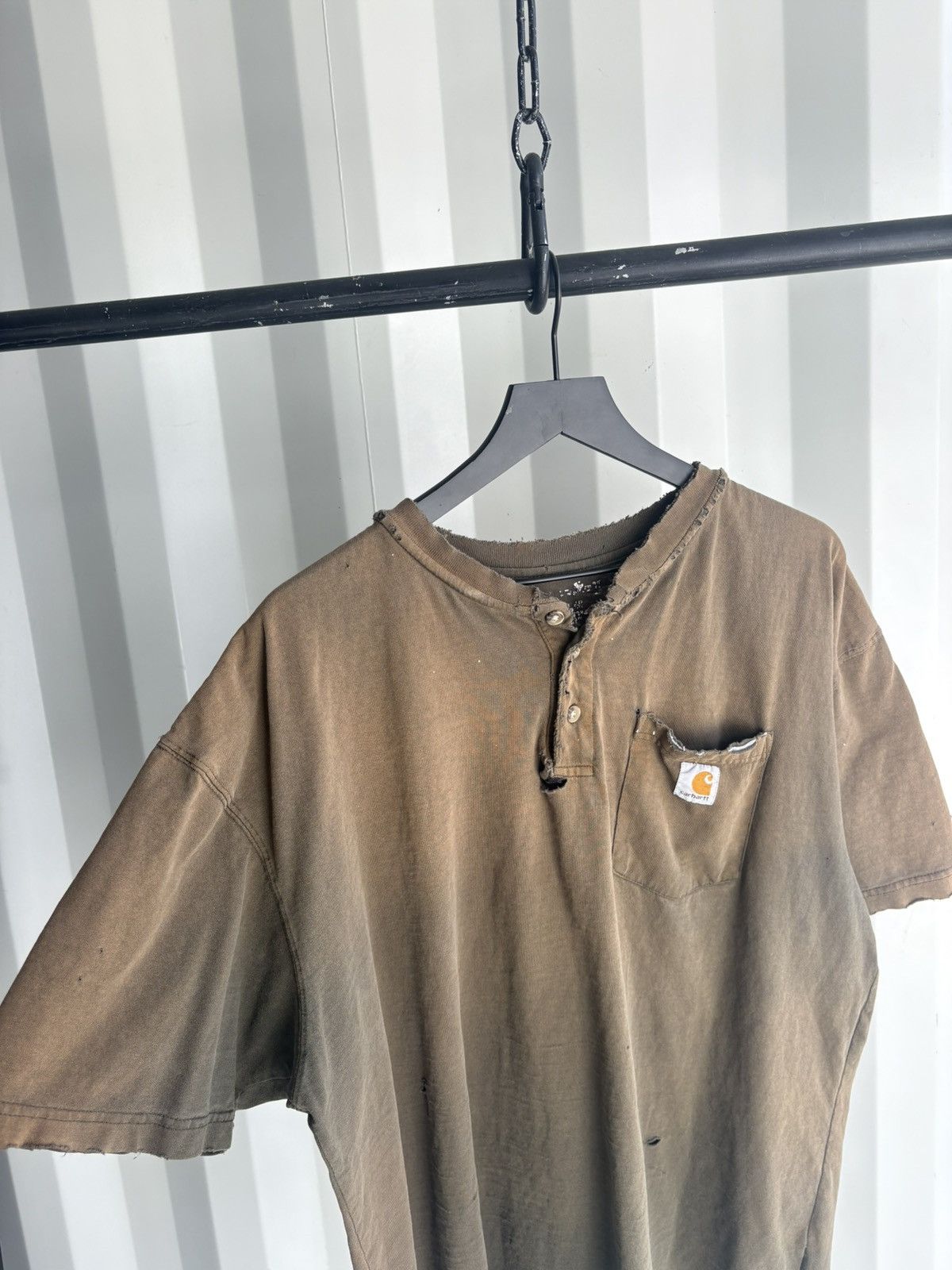 Vintage Thrashed Distressed Sun Faded Button Shirt ERD Grunge WCC Size US XXL / EU 58 / 5 - 4 Thumbnail
