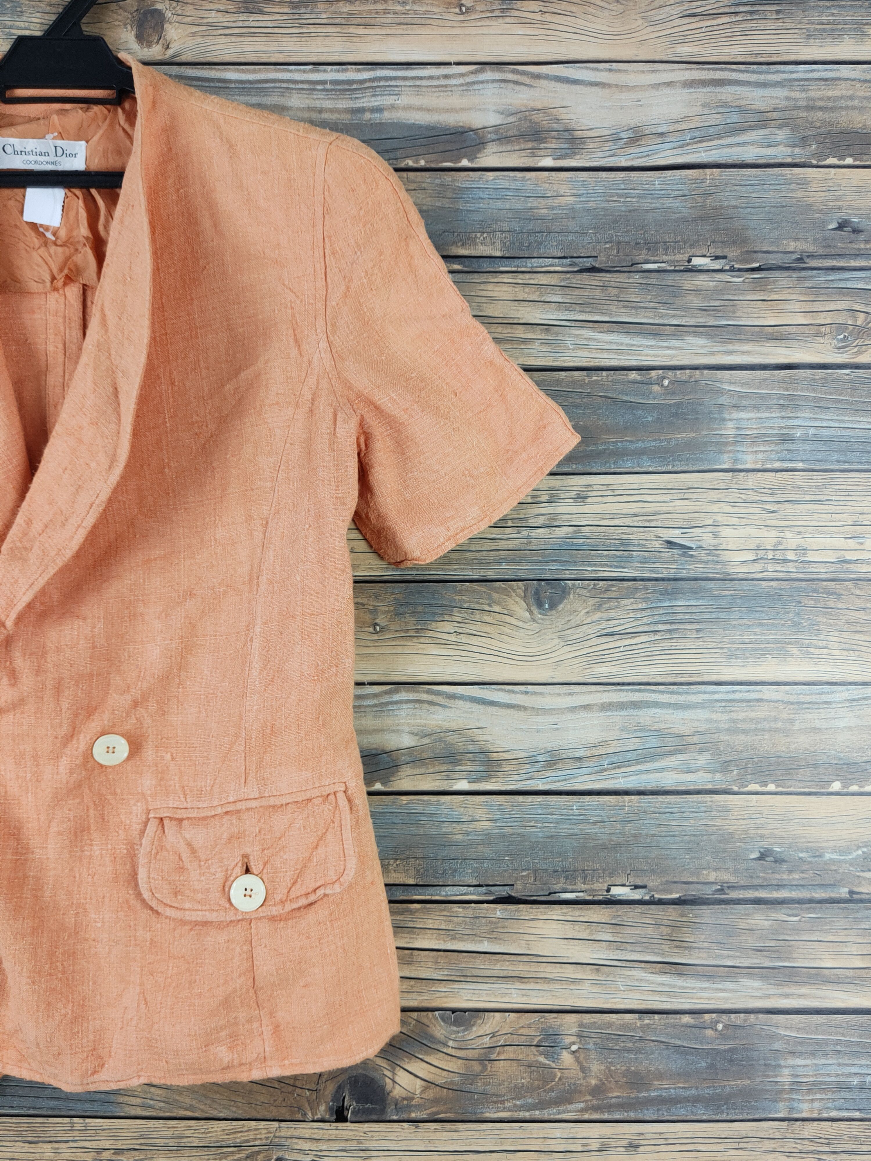 Christian Dior Monsieur DL Christian Dior Orange Short Sleeve Blazers #1394 Size XL / US 12-14 / IT 48-50 - 5 Thumbnail