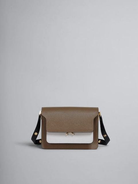 Marni o1w1db11024 Size: OS / Medium Shoulder Bag in White & Brown Size ONE SIZE - 1 Thumbnail