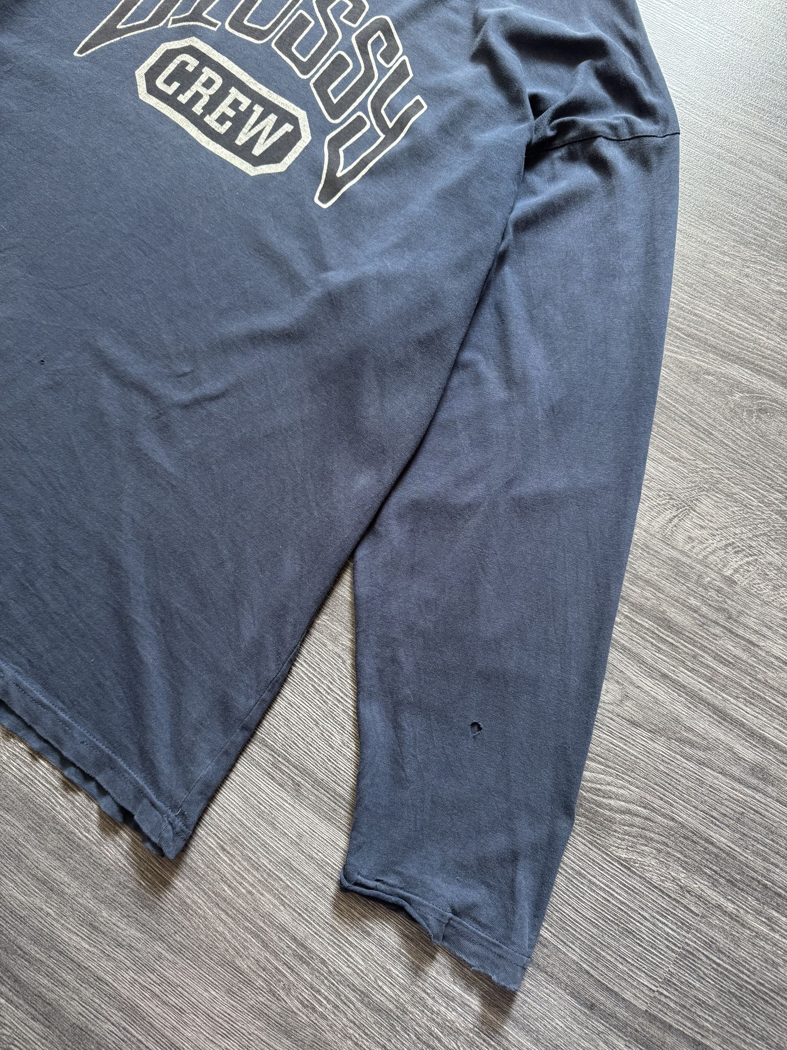 Stussy Vintage Rare 90s STUSSY Crew distressed long sleeve shirt Size US XL / EU 56 / 4 - 7 Thumbnail
