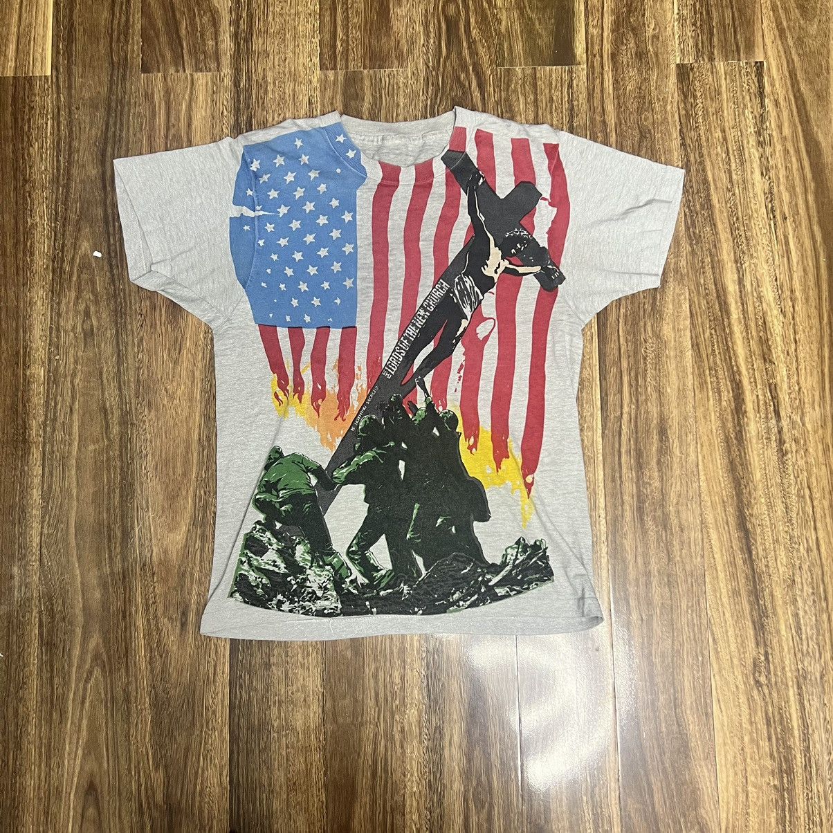image of Band Tees x Rock T Shirt Grey Band Tee Fit S/m Lords Of The New Church, Men's (Size Small)