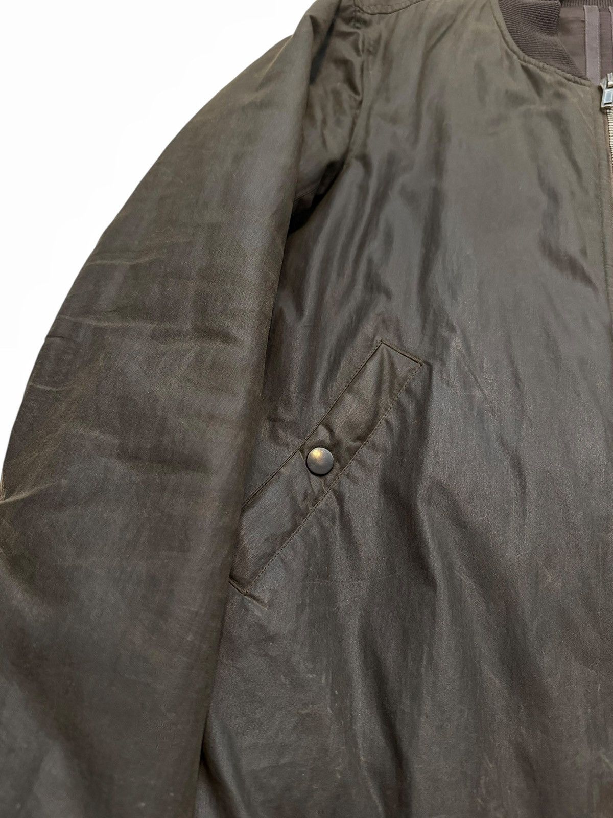Rick Owens GRAIL 2010 Wax Coated “Army” Bomber Jacket Size US M / EU 48-50 / 2 - 5 Thumbnail