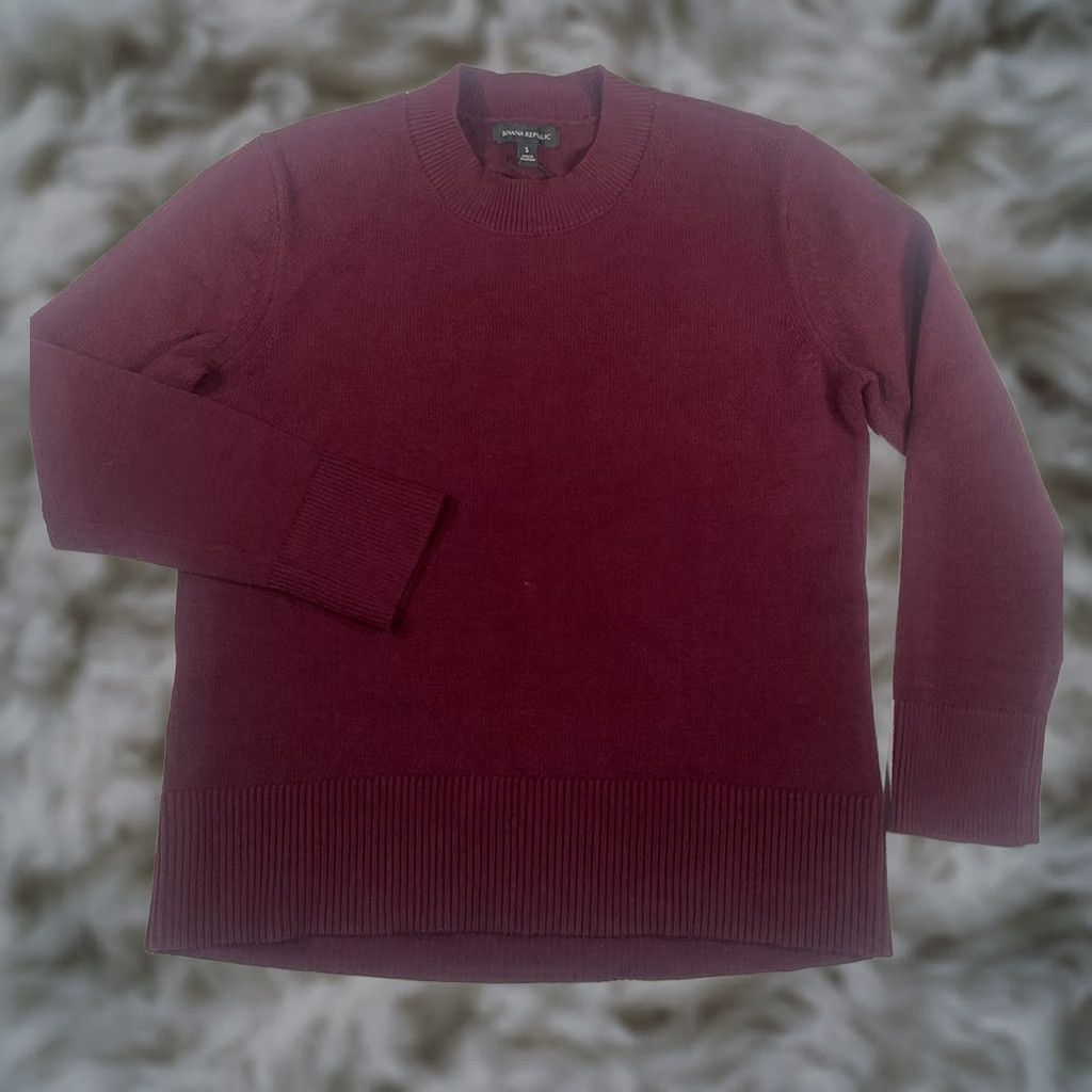 Banana Republic Banana Republic Sweater Womens S Red Knit Crew Neck Long Sleeve Pullover Women Size Size S / US 4 / IT 40 - 1 Thumbnail