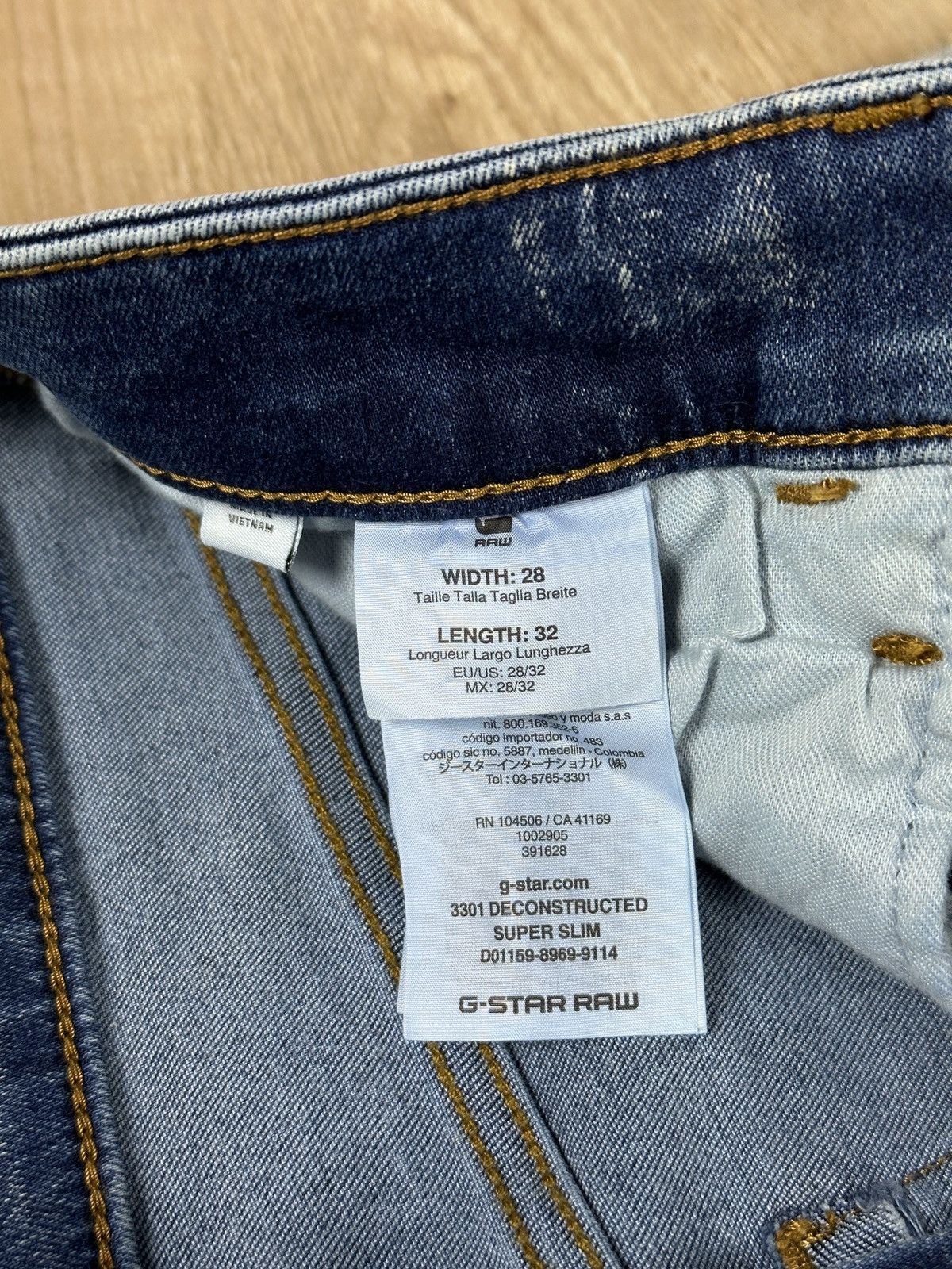 G-Star NEW🏷️ G-Star Raw 3301 Deconstructed Super Slim Denim Jeans Size US 28 / EU 44 - 7 Thumbnail
