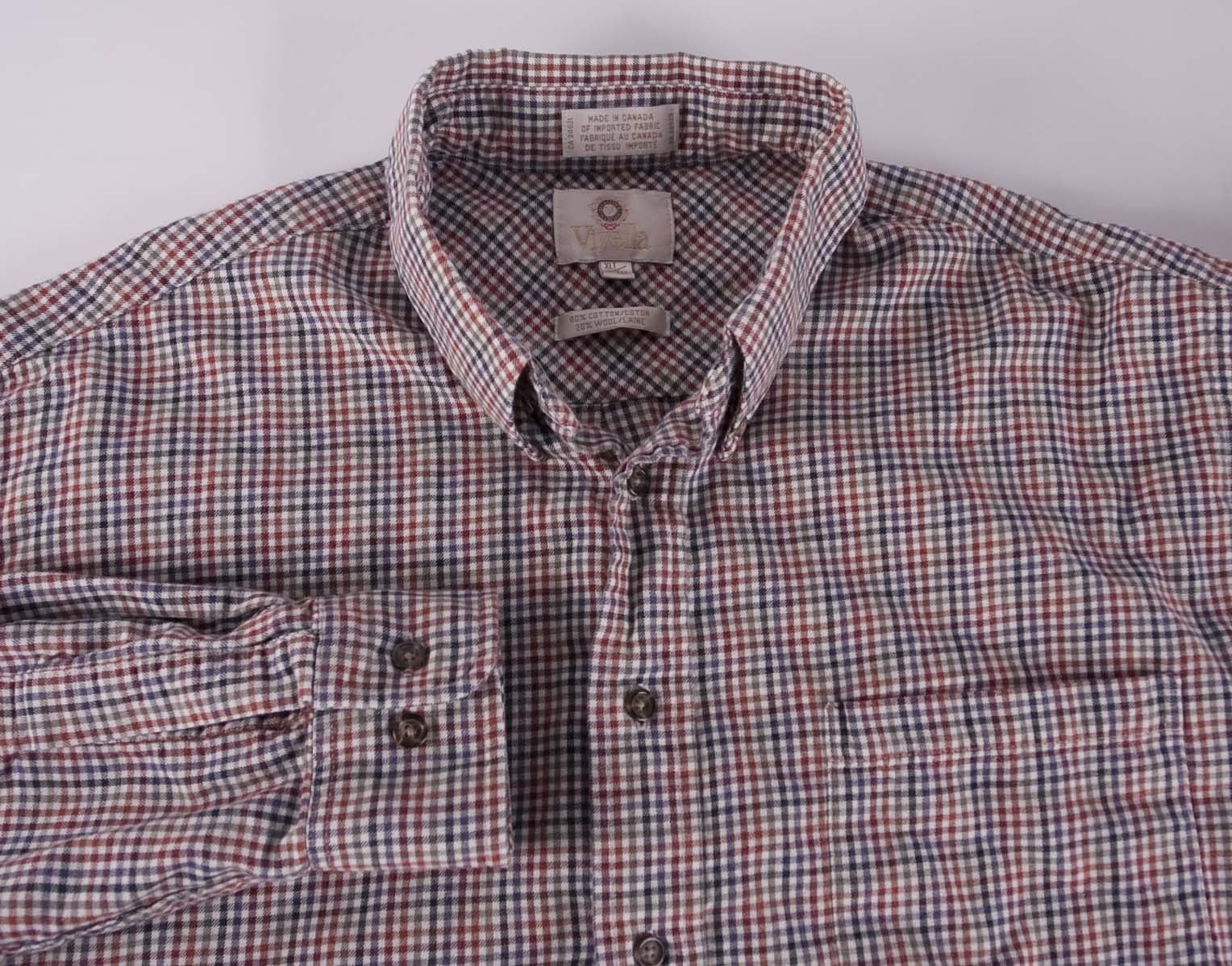 Viyella Viyella Shirt Flannel Cotton/ Wool Size XLT Size US XL / EU 56 / 4 - 1 Thumbnail