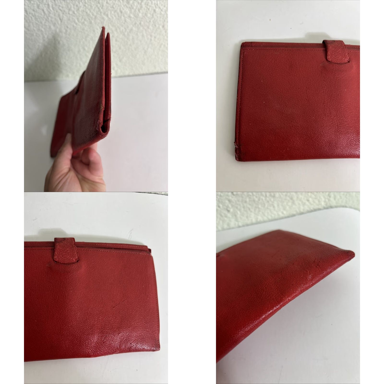 Vintage VINTAGE Princess Gardner Travel Wallet Women Red Stained Cowhide Passport/Tickets/Cards Folding Lightweight Size ONE SIZE - 8 Thumbnail
