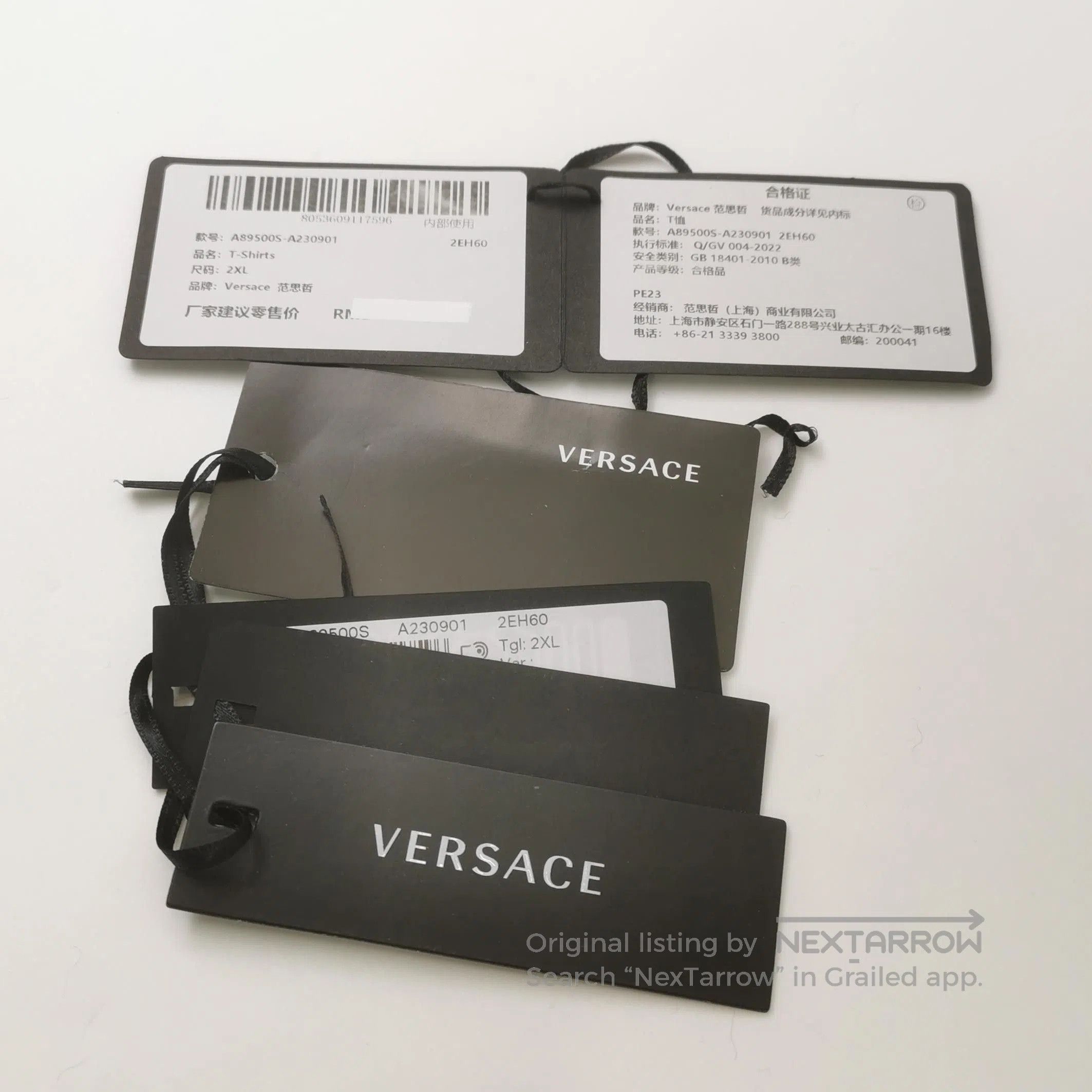 Versace Versace XXL Cotton Crew Neck T-Shirt with Medusa. Size US XXL / EU 58 / 5 - 3 Thumbnail