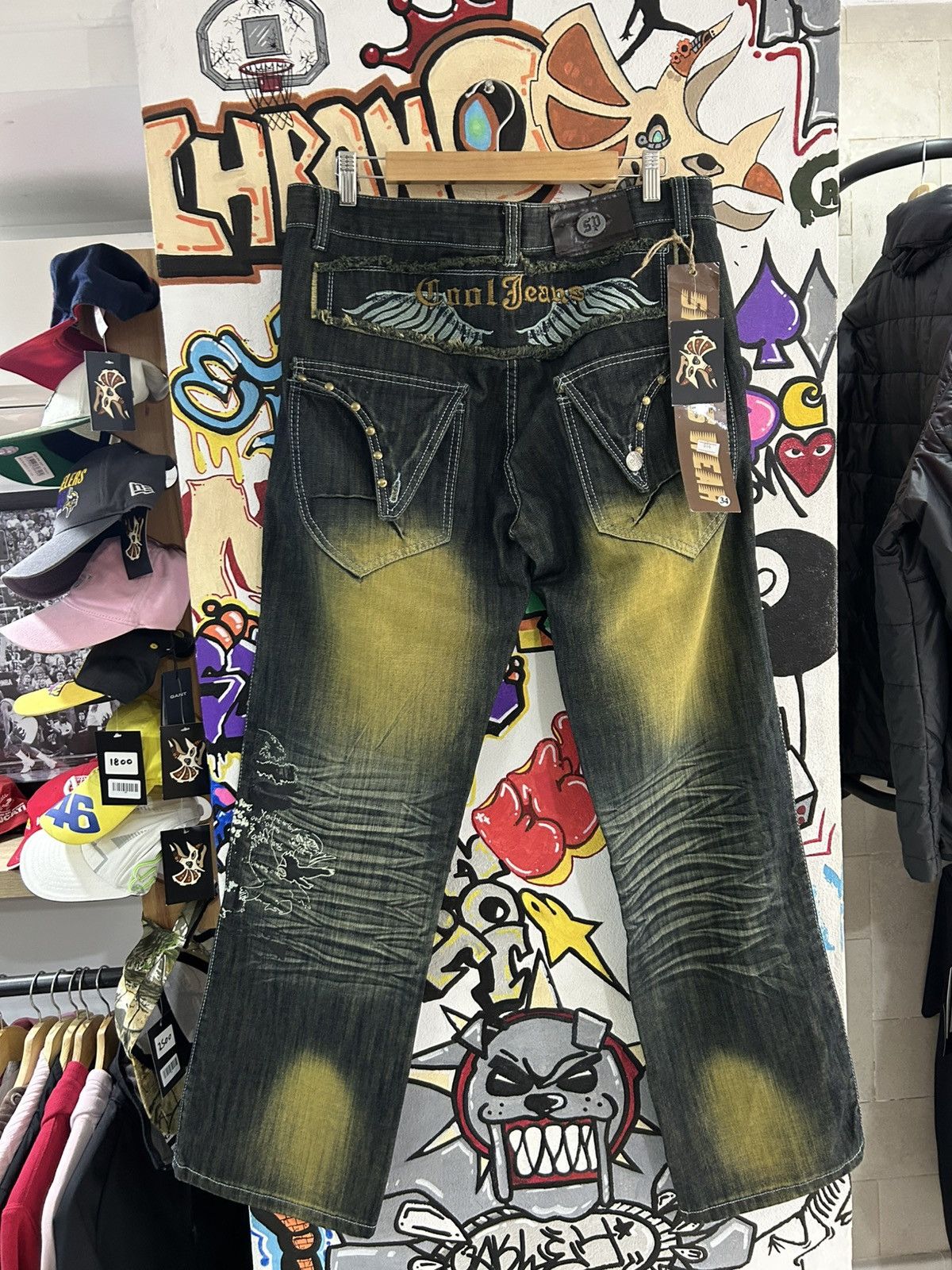 Vintage Brand New Cool Y2K Jeans Size US 36 / EU 52 - 2 Thumbnail