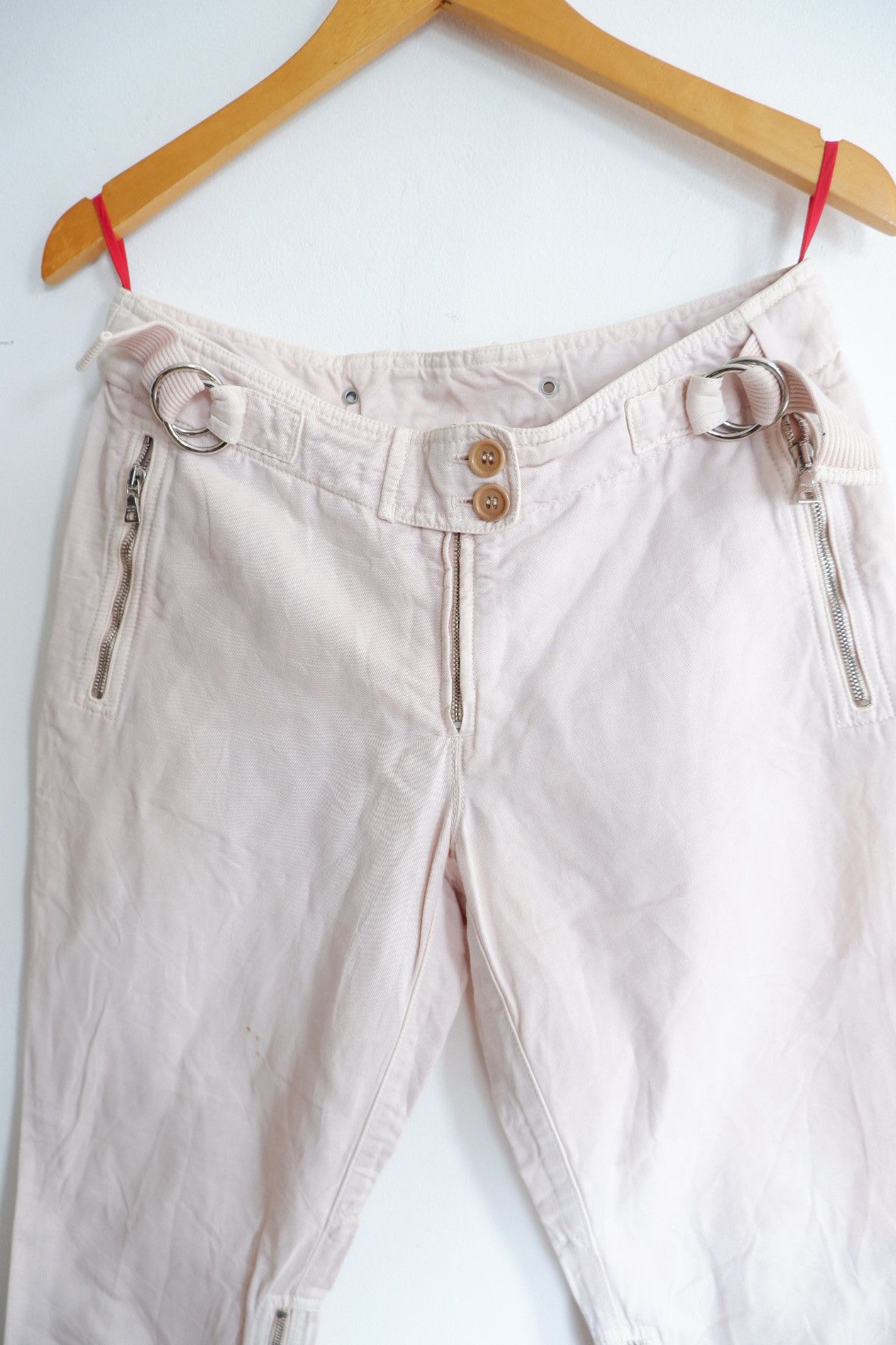 Prada PRADA Early 2000s Rose Cropped Biker Pants Size 28" / US 6 / IT 42 - 4 Thumbnail