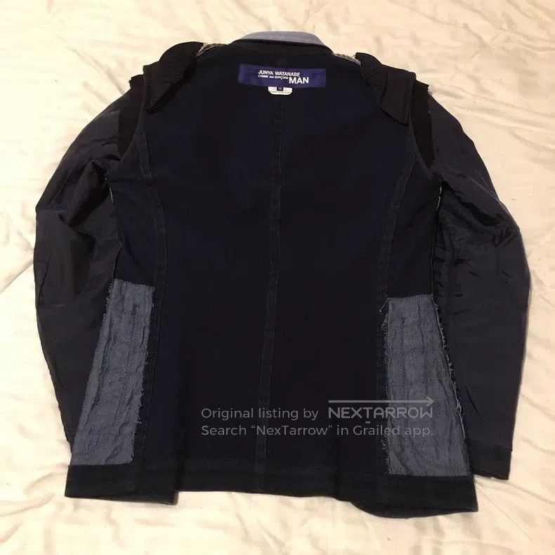Comme des Garcons Comme Des Garcons Striped, Elbow Patch, Wool Blazer Jacket Size XS / US 0-2 / IT 36-38 - 6 Thumbnail