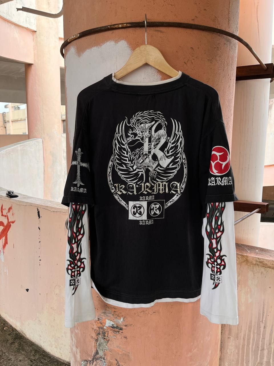 Japanese Brand KARMA LONGSLEEVE Size US L / EU 52-54 / 3 - 1 Thumbnail