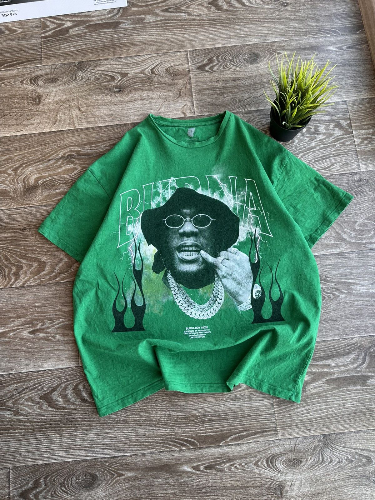 Boohoo 🔥 Burna Boy x boohooMAN Twice As Tall Tour Dates Graphic Tee Size US M / EU 48-50 / 2 - 1 Thumbnail