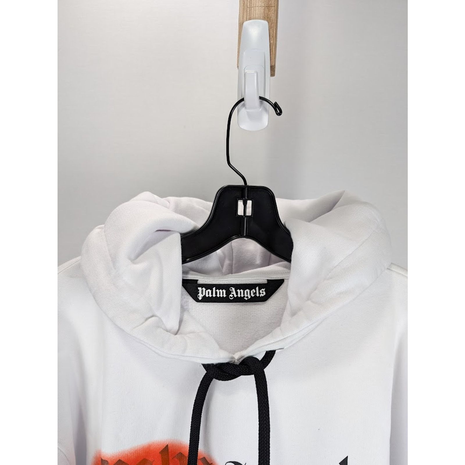 Palm Angels o1rshd1 HK SP Rayed Hoody in White/Orange Size US XXL / EU 58 / 5 - 4 Thumbnail