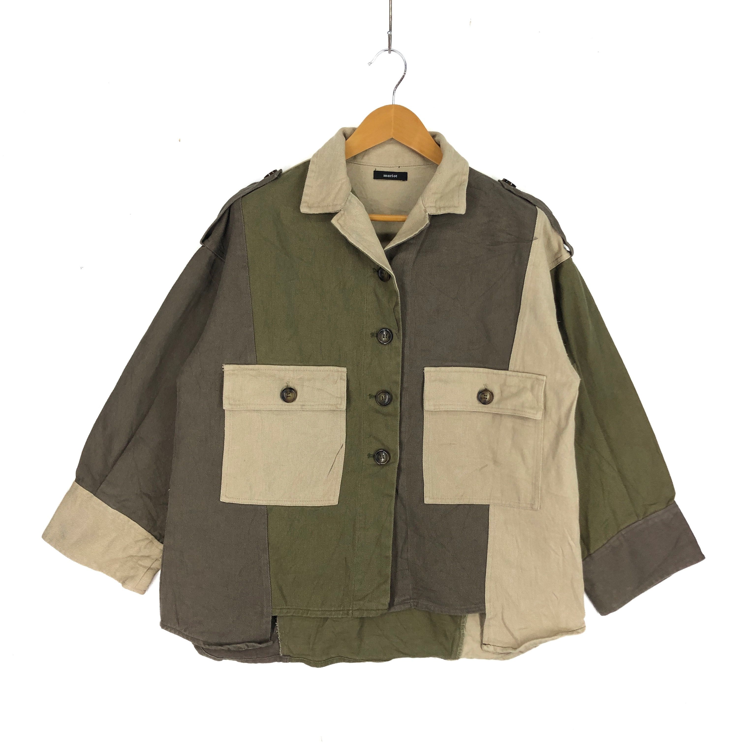 Japanese Brand MERLOT Button Down Casual Jacket #2557-90 Size US L / EU 52-54 / 3 - 1 Thumbnail