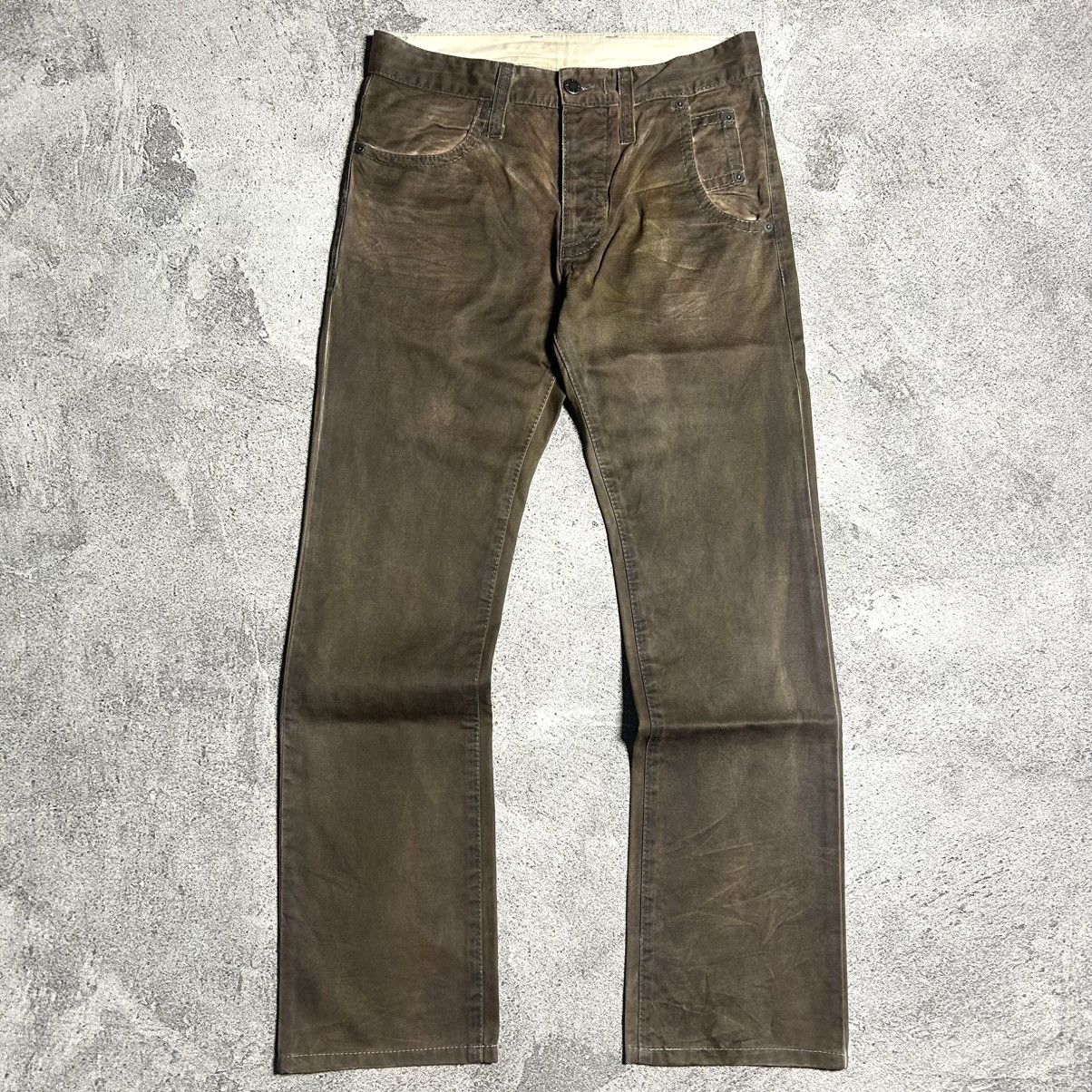 Neil Barrett Vintage Rare Neil Barrett Brown Coated Pants Size US 31 - 10 Thumbnail
