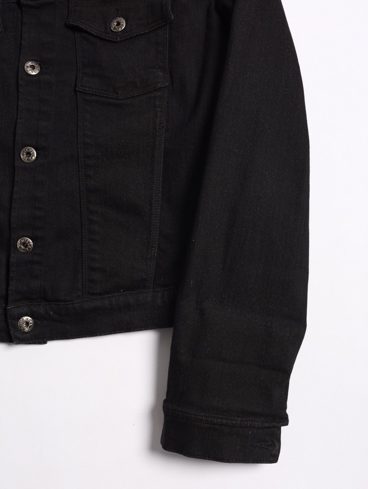 Diesel Diesel Denim Jeans Jacket Crop Black Size XL / US 12-14 / IT 48-50 - 2 Thumbnail